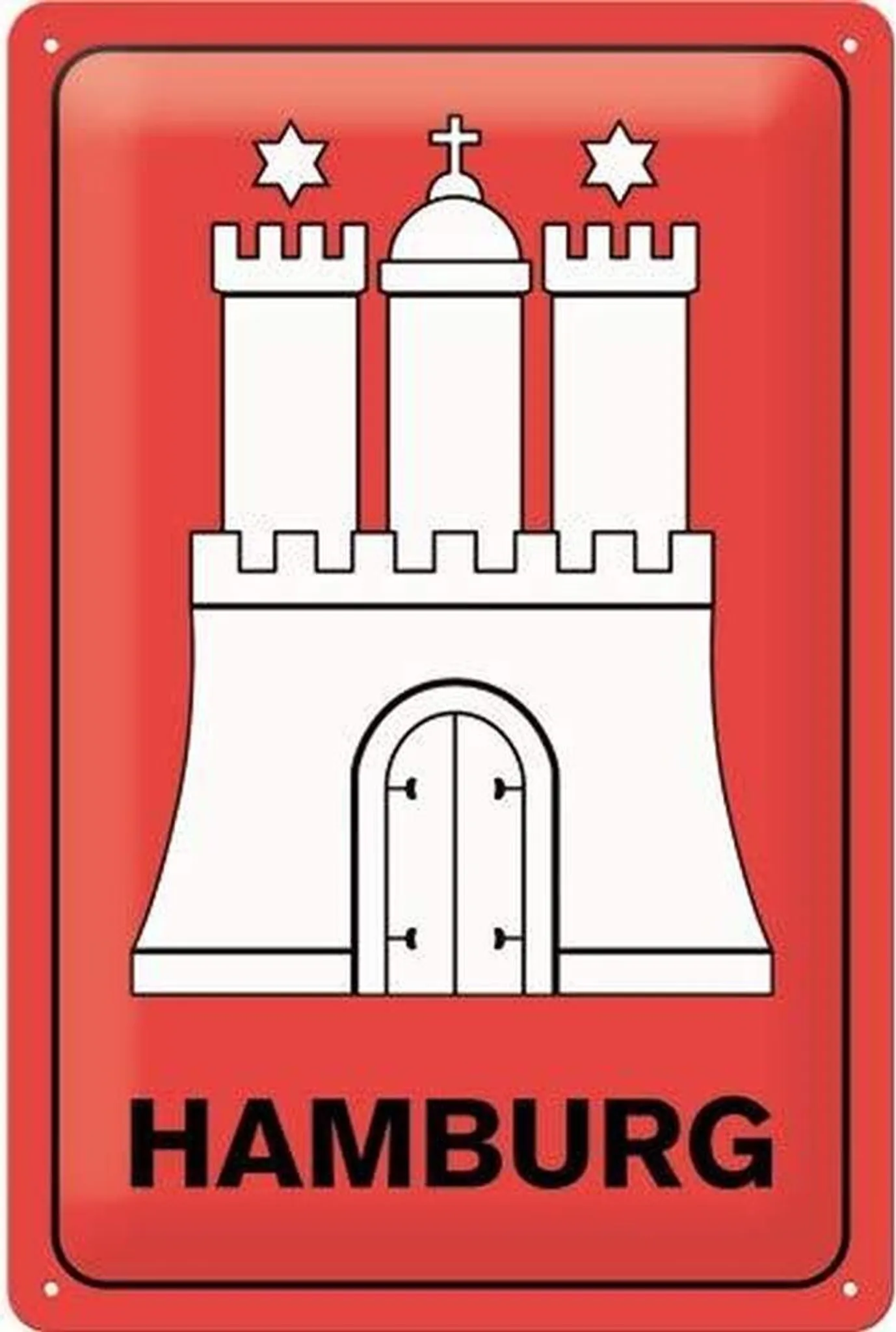 Blechschild 30x20cm Deutsch Ost Afrika Line Hamburg – Hochgeprägt, Matt Lackiert, Wetterfest