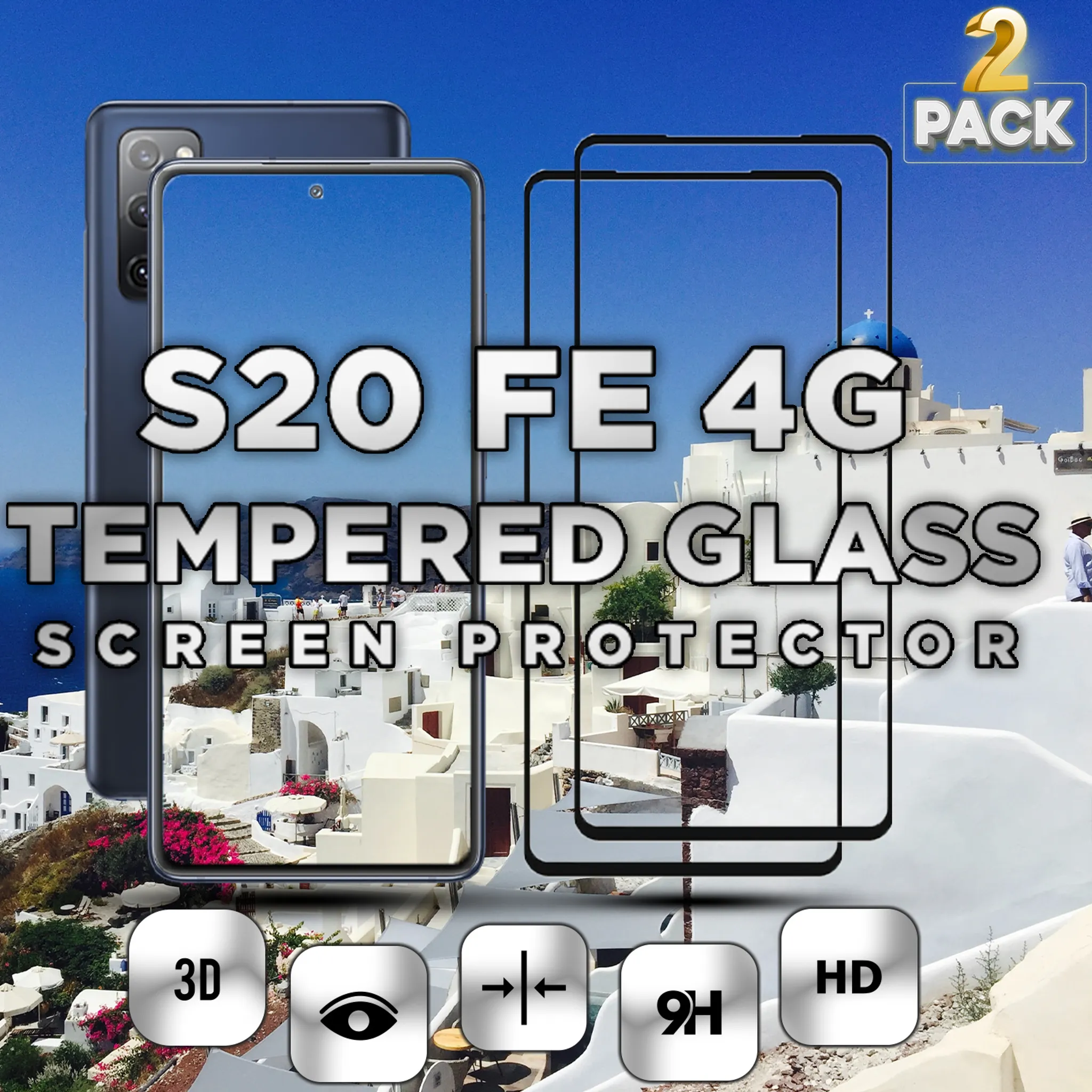 2-Stück Samsung Galaxy S20 FE 4G– gehärtetes
