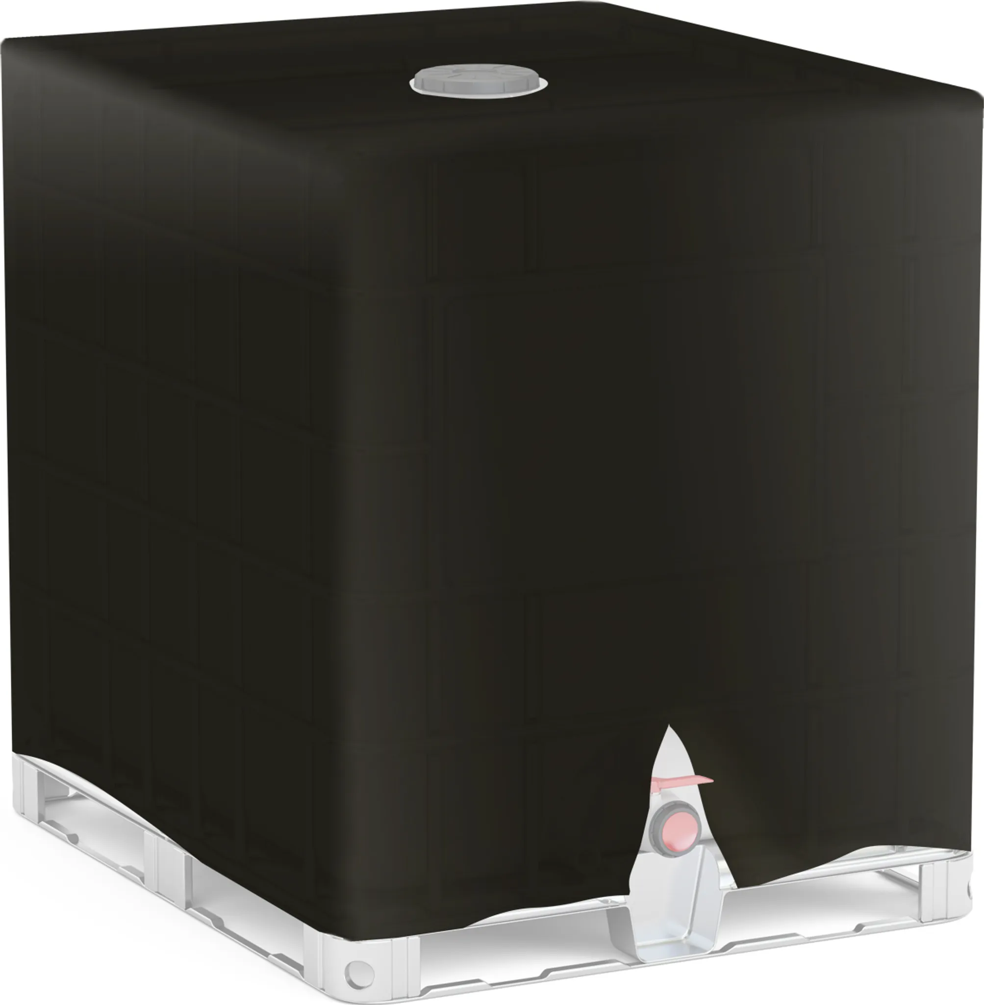 Copertura Per Serbatoio IBC Da 1000 Litri: Telone Protettivo 120x100x116 Cm In Tessuto 210D, Colore Nero
