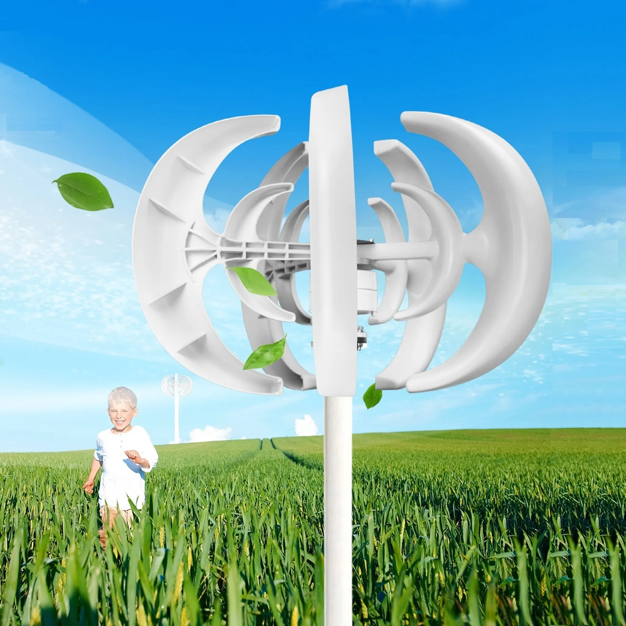 600W Windturbine Vertikaler Windkraftanlage 12V 24V Windenergie  Windgenerator