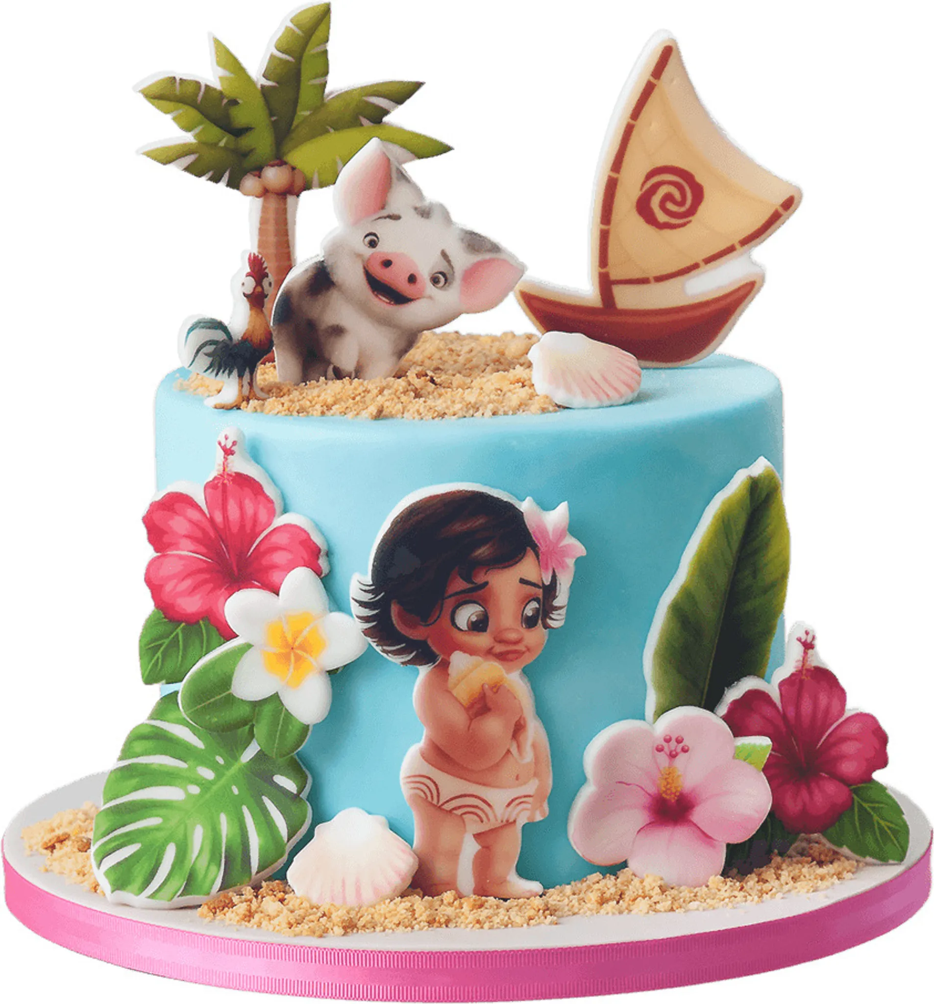 Tortenaufsatz „Moana One“ – Wiederverwendbar, Glitzernd, 15,2x7,6 Cm
