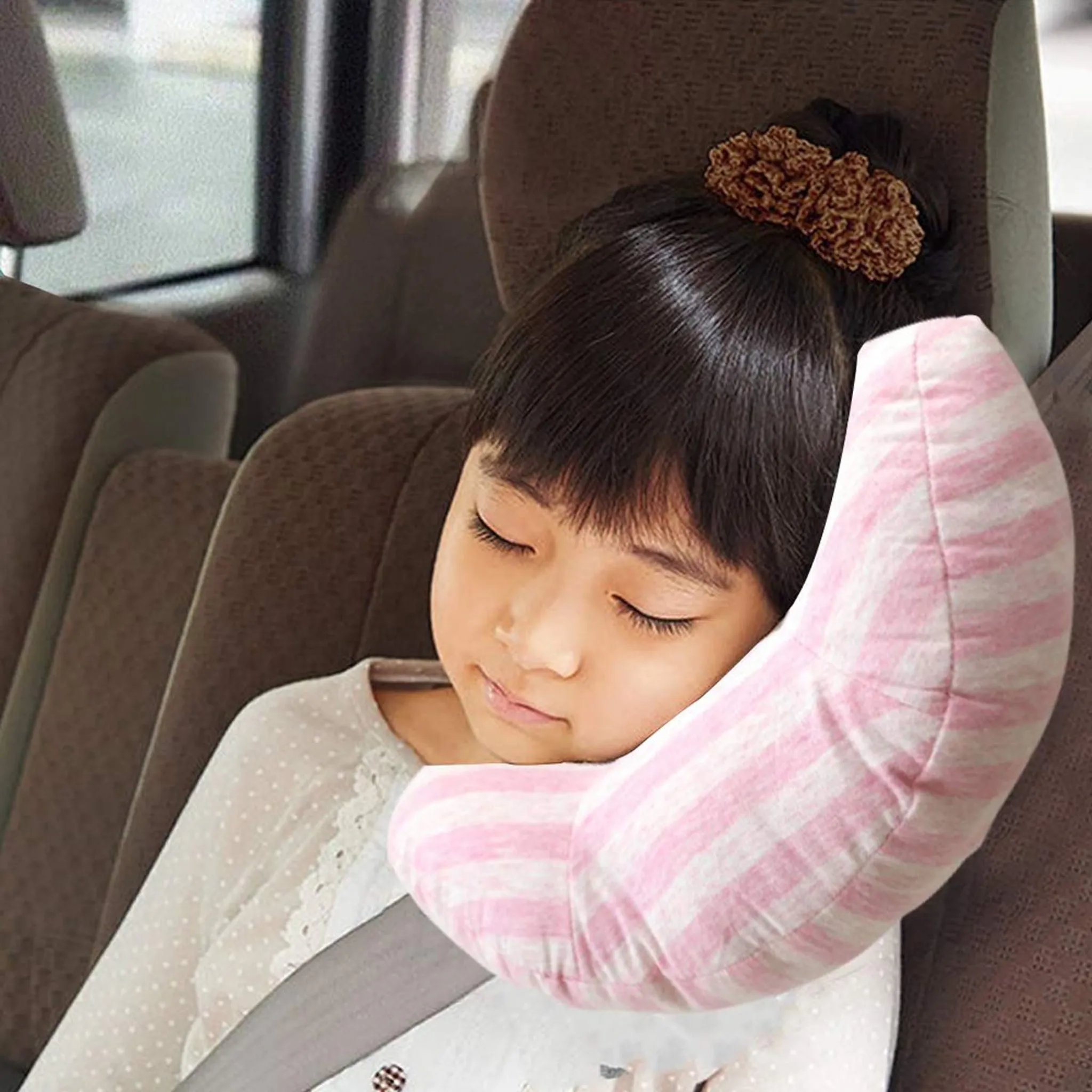 Auto Seat Gürtel kissen Schlafkissen Nackenstütze für Kinder Auto Baby Kind Sicherheitsgurt Autositz Kopfkissen Gürtel Pillow Schulterschutz Grau 