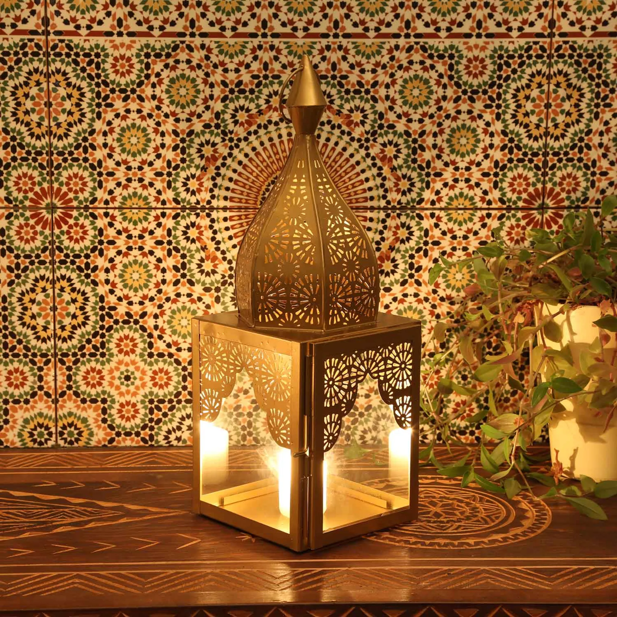 Ramadan Laterne Modena Gold M orientalisches | Kerzenhalter
