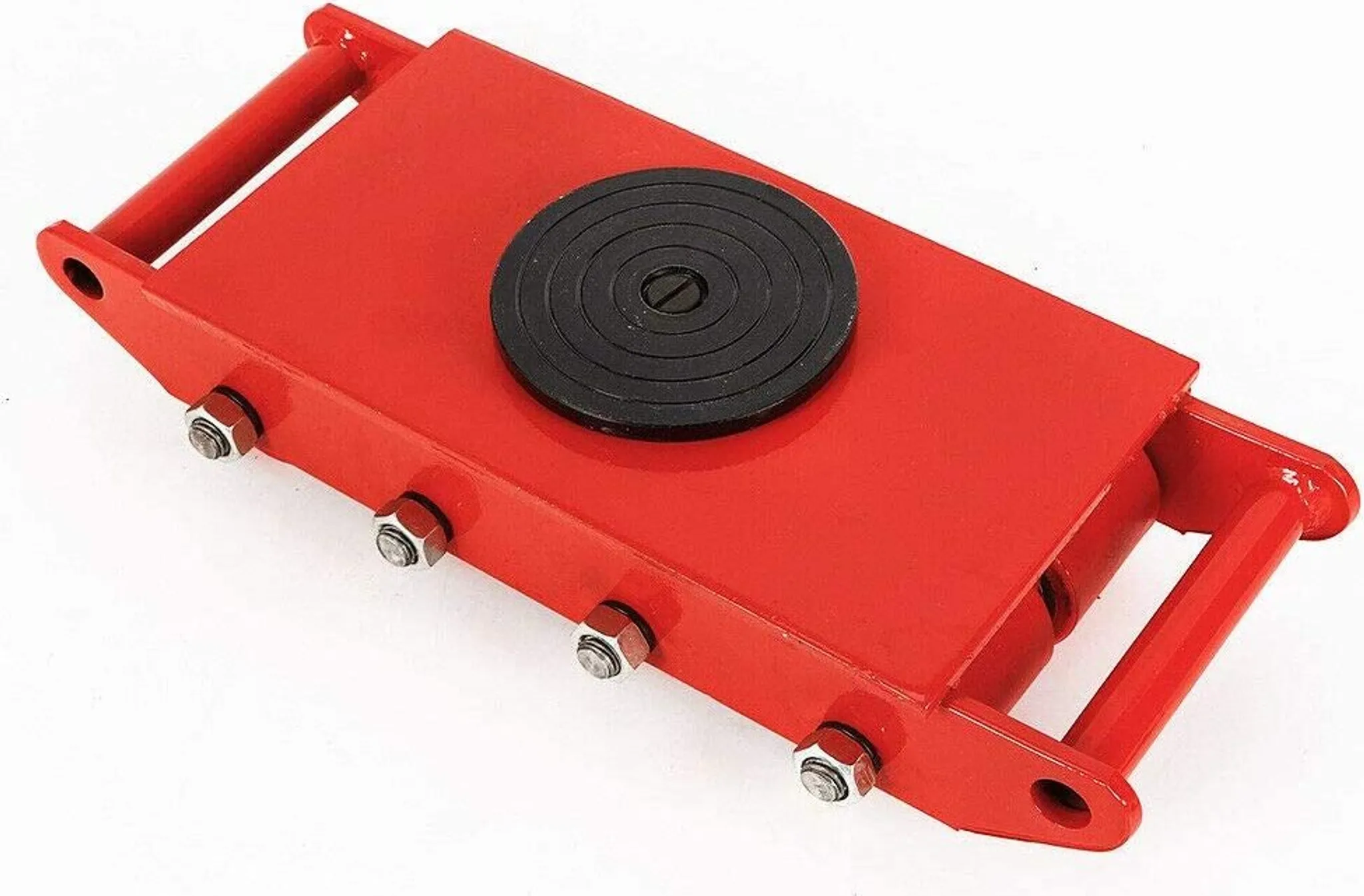 Schwerlast-Rollen Transportfahrwerk 2,5 T – 2 Stahlrollen Mit PU-Beschichtung, Rot, Für Maschinen & Möbel