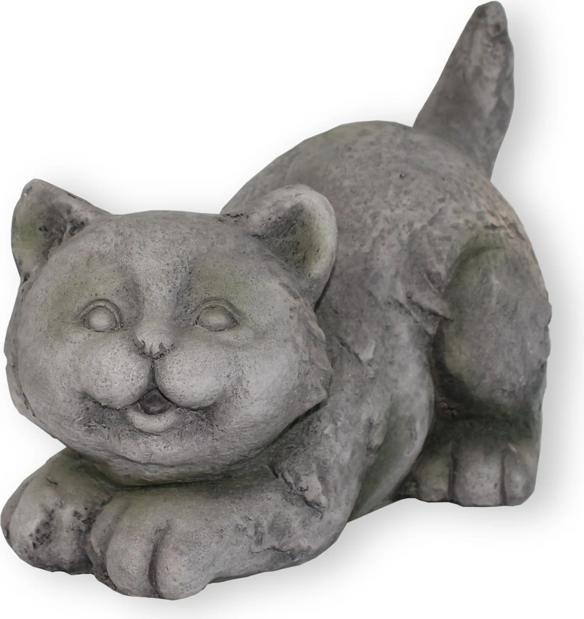 Steinfigur Katze Garten Gartenfigur Katze Liegend - Antikbraune Gusseisen Figur 15,5cm Für Garten Deko Gusseisen Katze Liegend