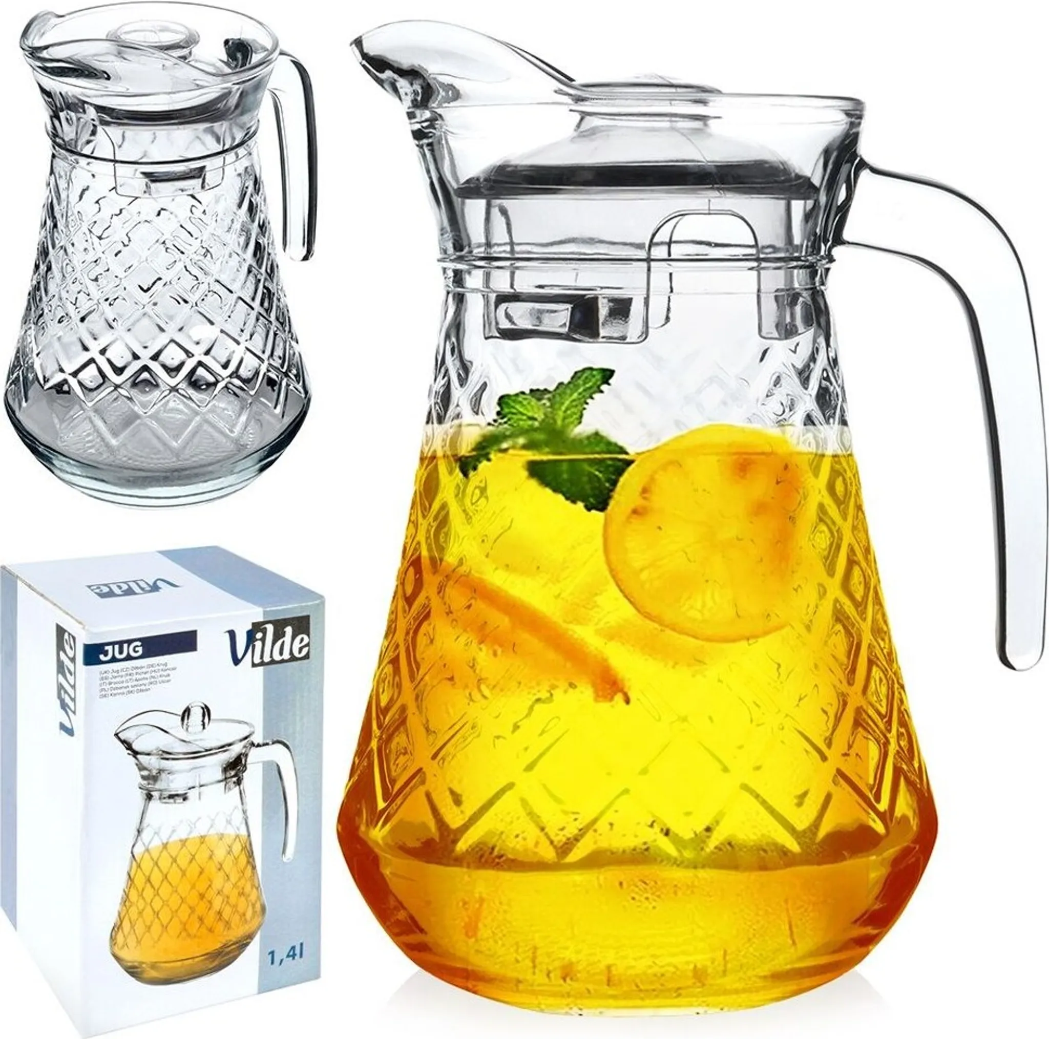 Glaskaraffe Mit Deckel – 2 Liter Saft- Und Wasserkrug, Spülmaschinenfest, Pasabahce City Pop