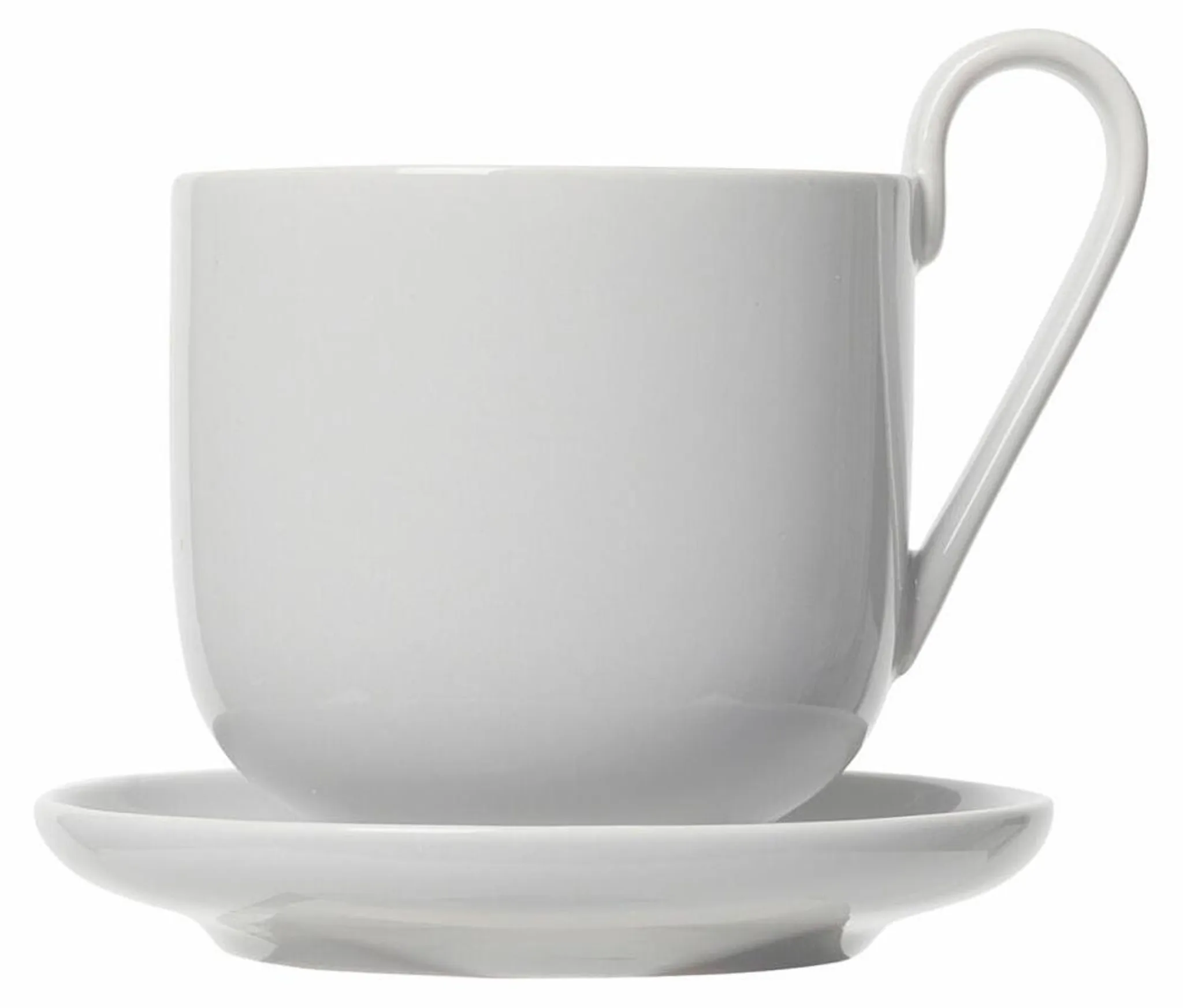 Blomus RO Set 2 tazze da caffè con piattino, tazza da tè, mug, porcellana, Nimbus Cloud, 290 ml, 64050