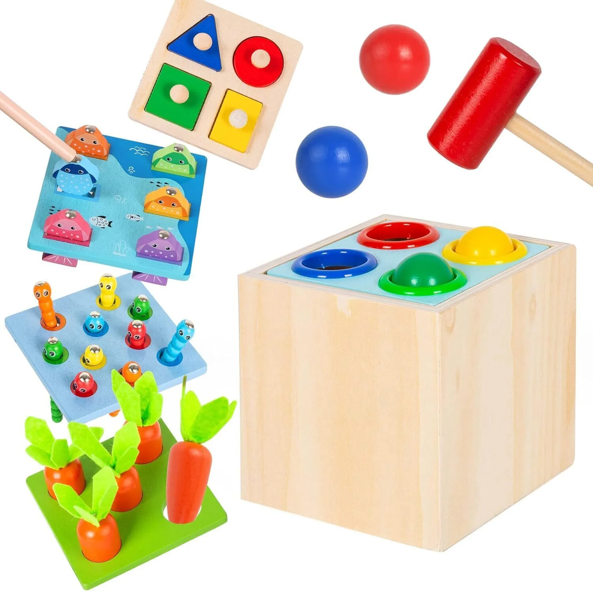 Montessori Spielzeug Ab 3 Jahre – 66-teiliges Set Mit Meerestieren Zum Sortieren, Zählen & Farben Lernen