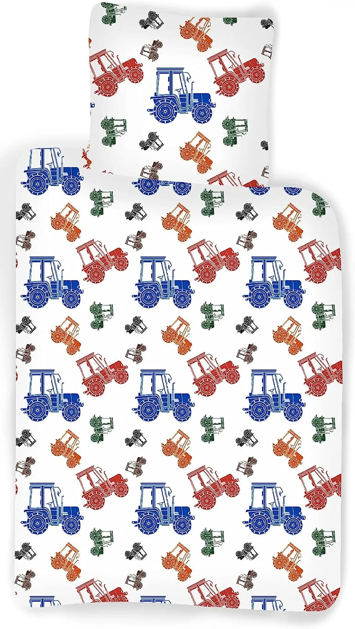 2-teilige Bettwäsche-Garnitur Traktor Kinder (100x135/ 40x60