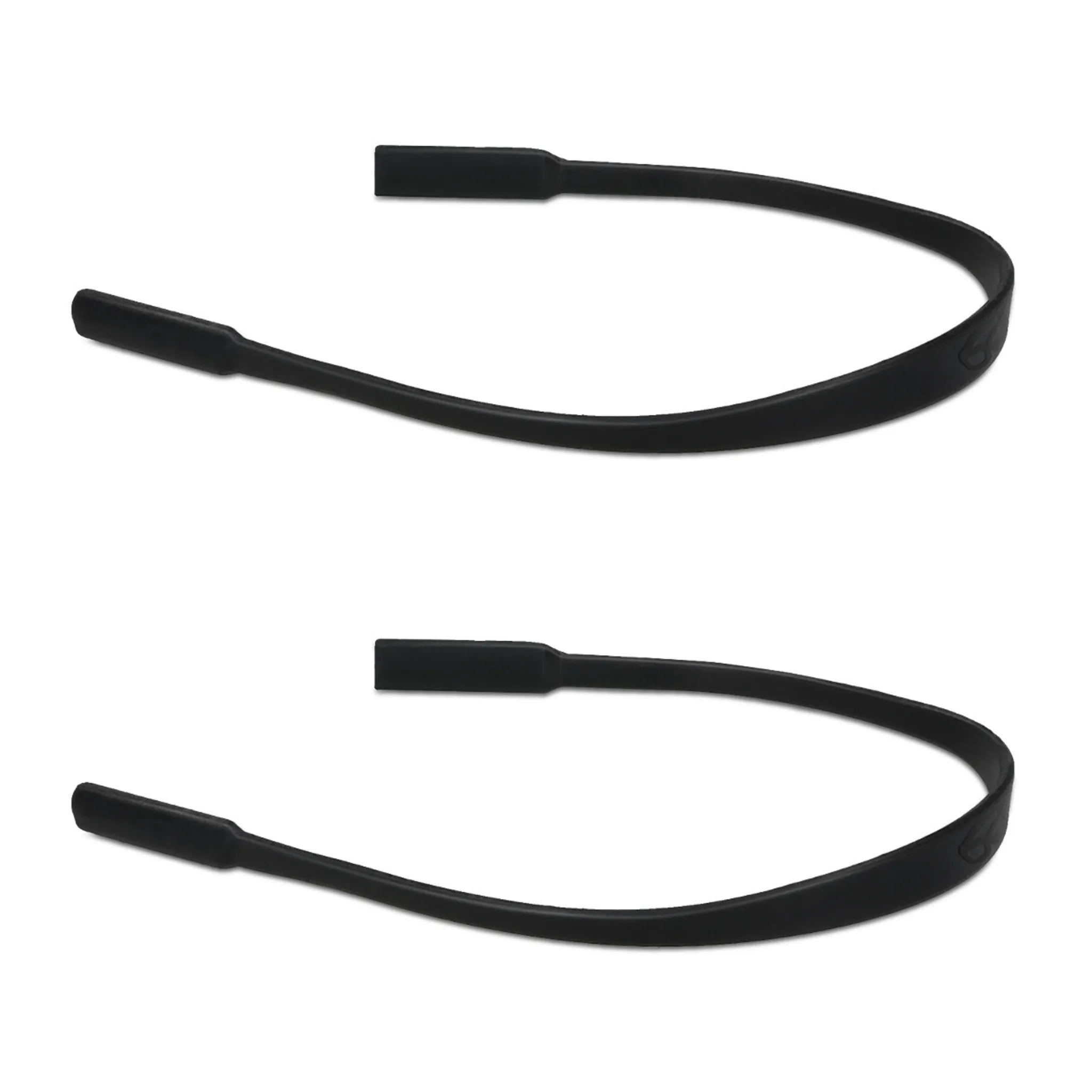 kwmobile Antirutsch Halterung und Brillenband für Brillenbügel Set - 4x L  Silikon Ohrbügel Haken und 2x Band für Brille Schwarz