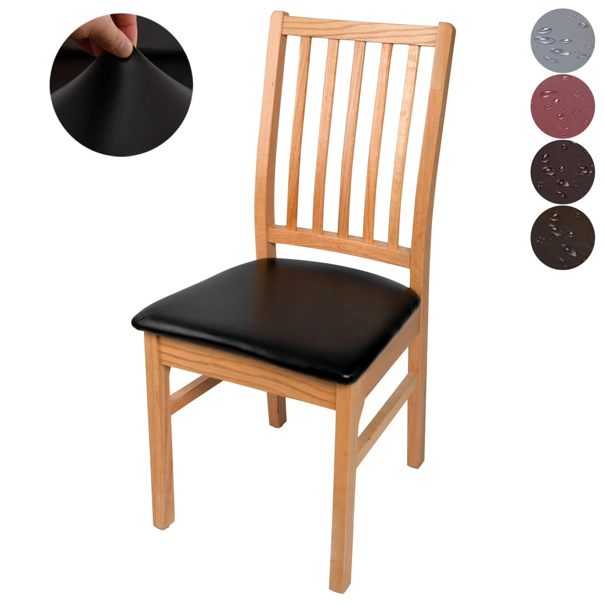 Stuhl Sitzbezug Wasserdicht Universal PU Leder Stretch Stuhlbezug