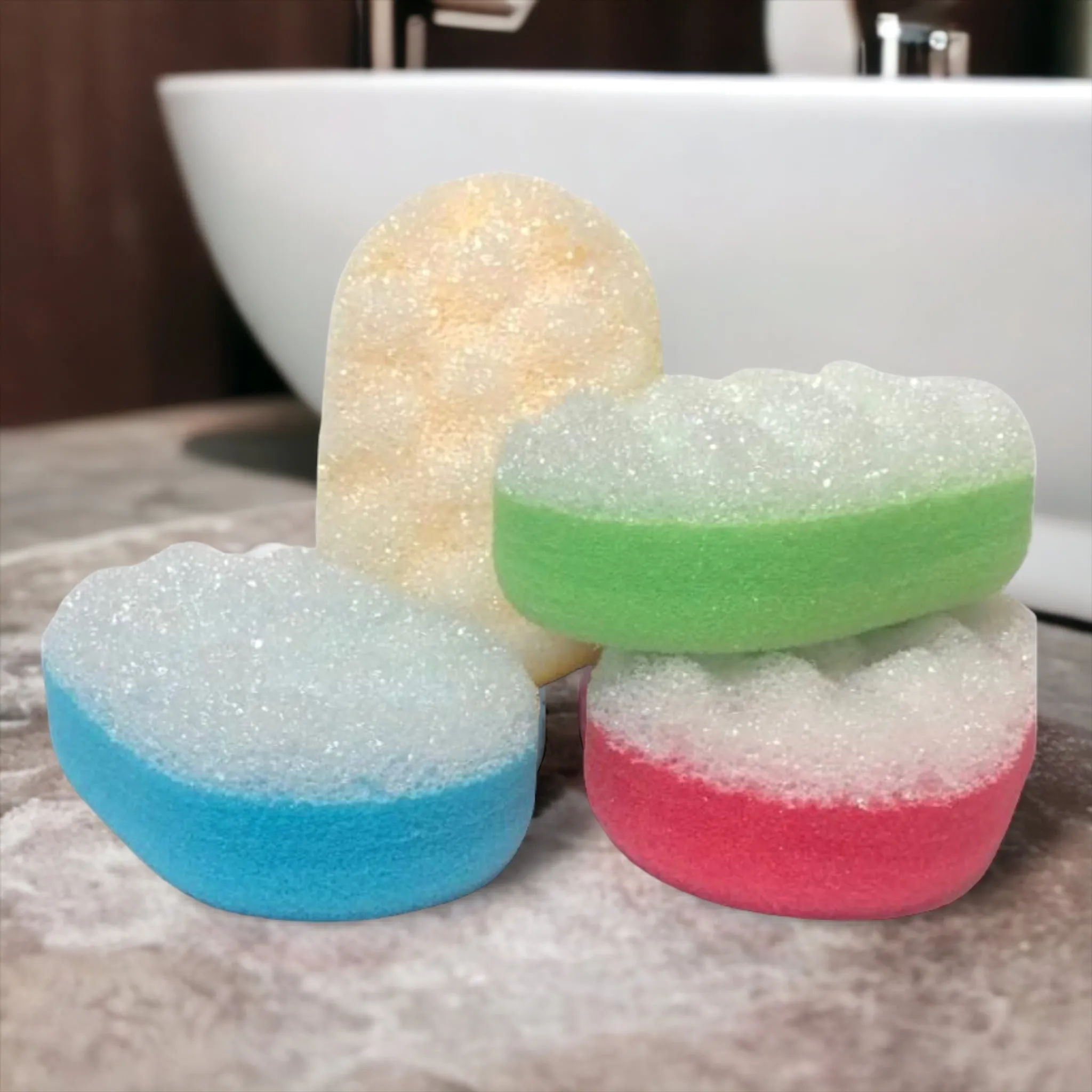 Healeved 6-teiliges Badeschwamm-Set – Weiche Peeling-Schwämme Für Körper & Gesicht, Praktisch Für Reisen