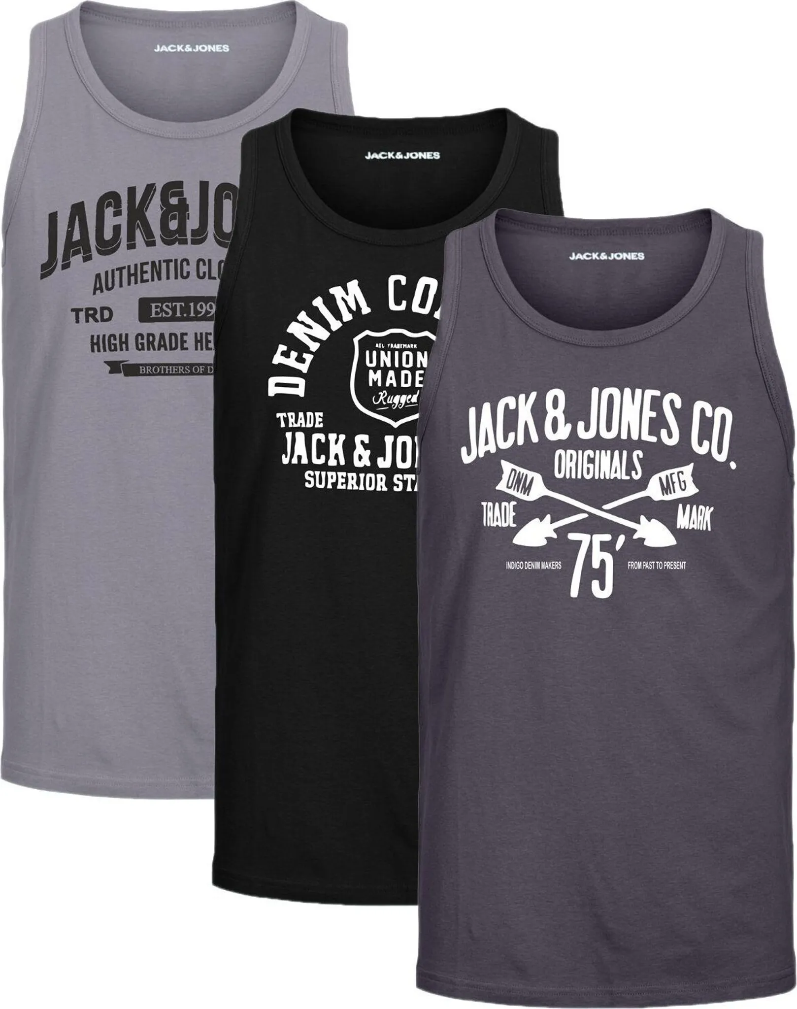 JACK & JONES Junge Tiley Rundhals 2er-Pack T-Shirts Deep Teal / Navy Blazer