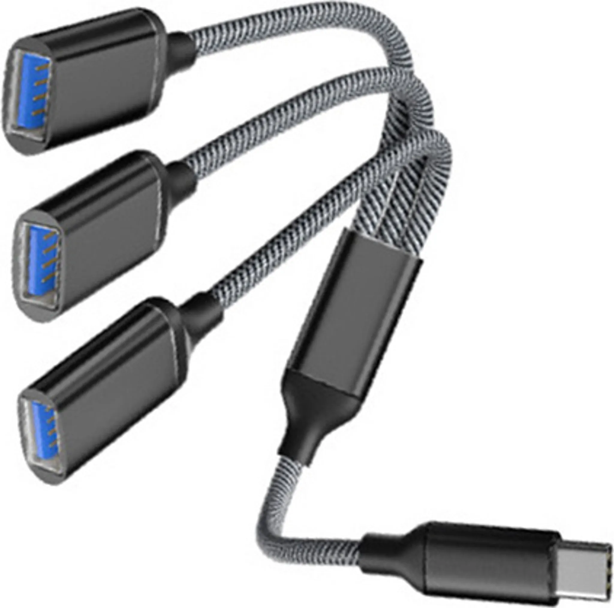 HUHANGGod Cavo Splitter Multi USB-C 3 in 1 - Cavo di Ricarica Dati da Tipo C a 3 Porte per Cellulare/Android 1,5 Metri