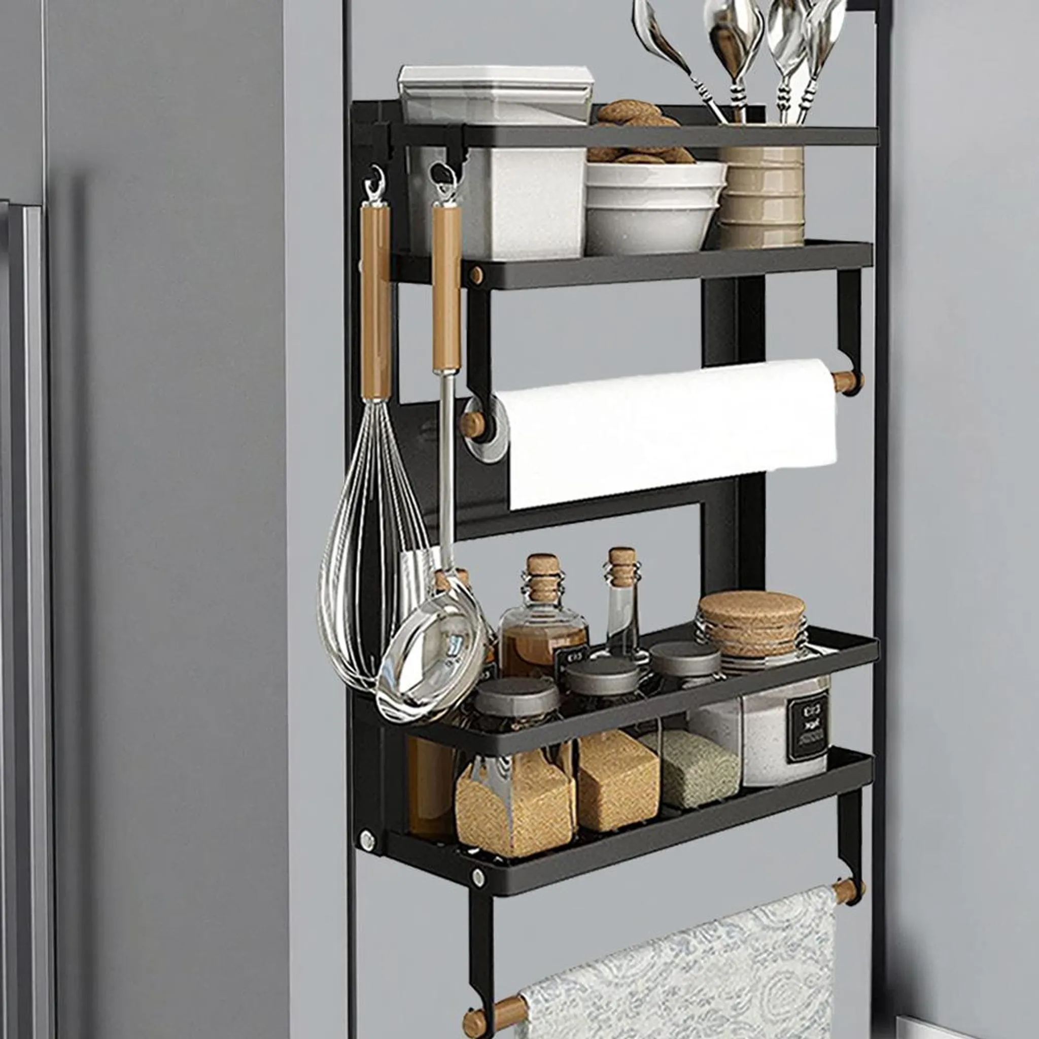 Gewürzregal Magnetische Küchenregal für Kühlschrank mit