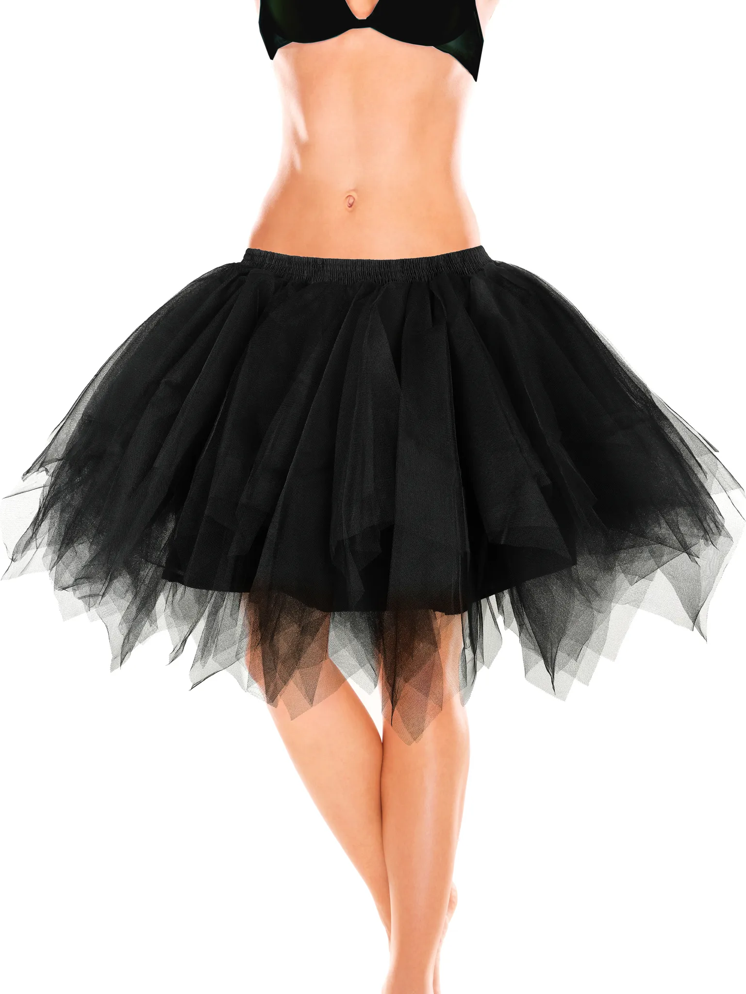 Damen Tüllrock Im 50er Jahre Style – Kurzer Tutu Rock Mit Hoher Taille Für Karneval & Party