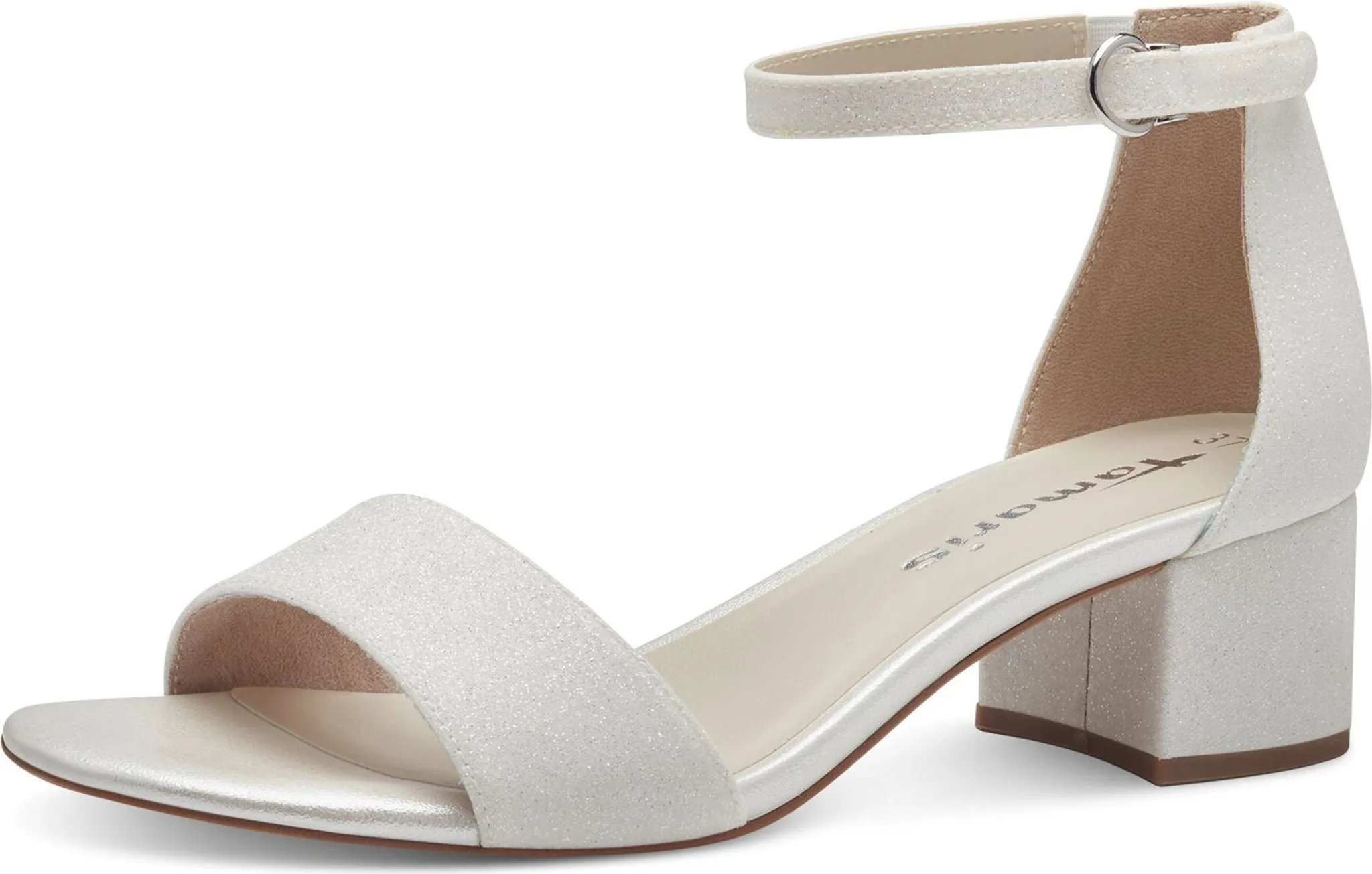 Damen Spot On Glitter Jelly Buckle Sandalen F0713, - Bronze Gold