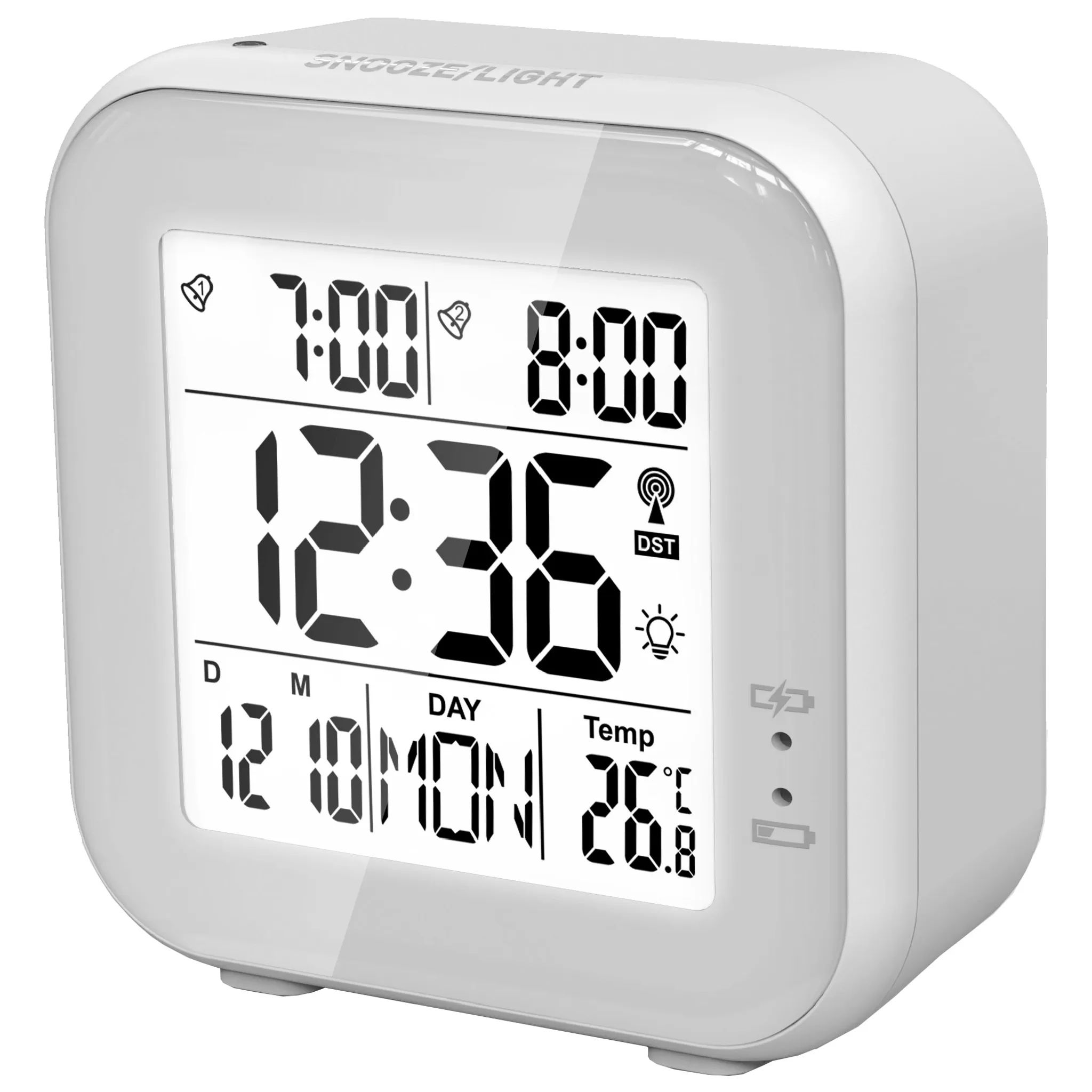 Wecker Klein Elektronische Uhren Licht wecker Verspiegelte Uhr Digitaluhr