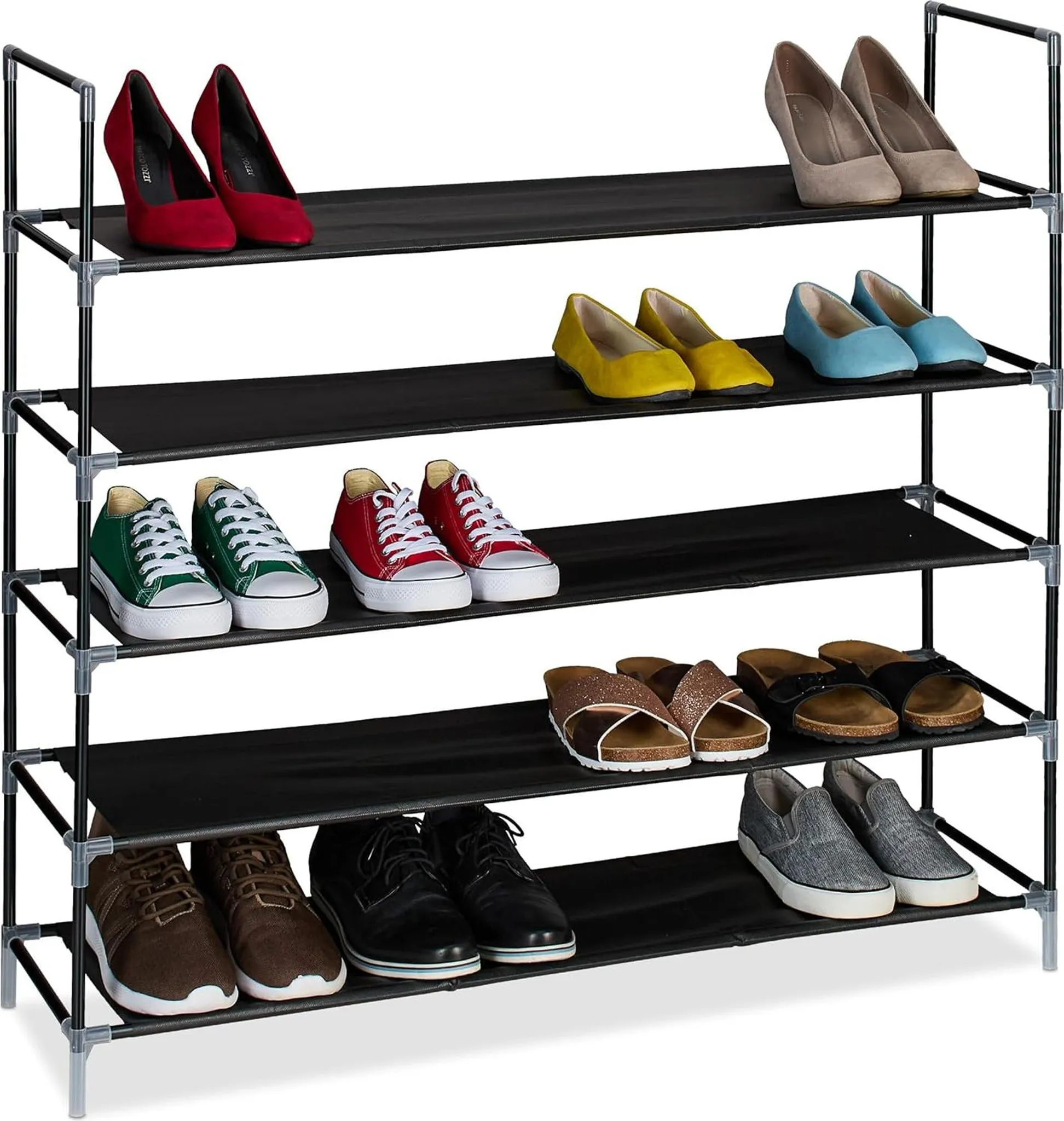 Organizzatore Scarpe Regolabile 30 Pezzi – Portascarpe A 3 Altezze In Plastica Antiscivolo, Per Armadio E Scaffale, Colore Bianco