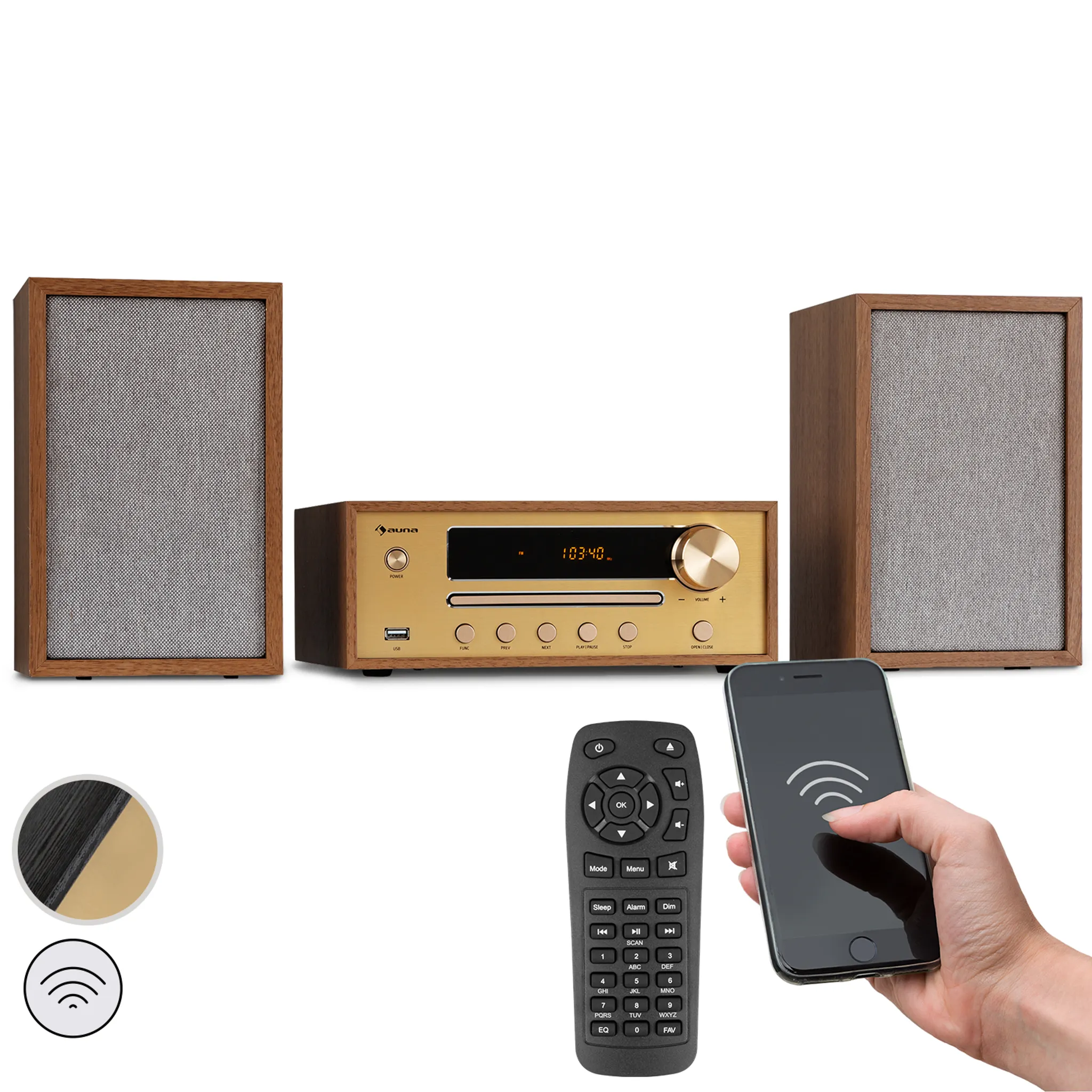 UNIVERSUM Stereoanlage mit CD, DAB+, UKW Radio, Bluetooth, AUX In und USB  MS 300-21 black