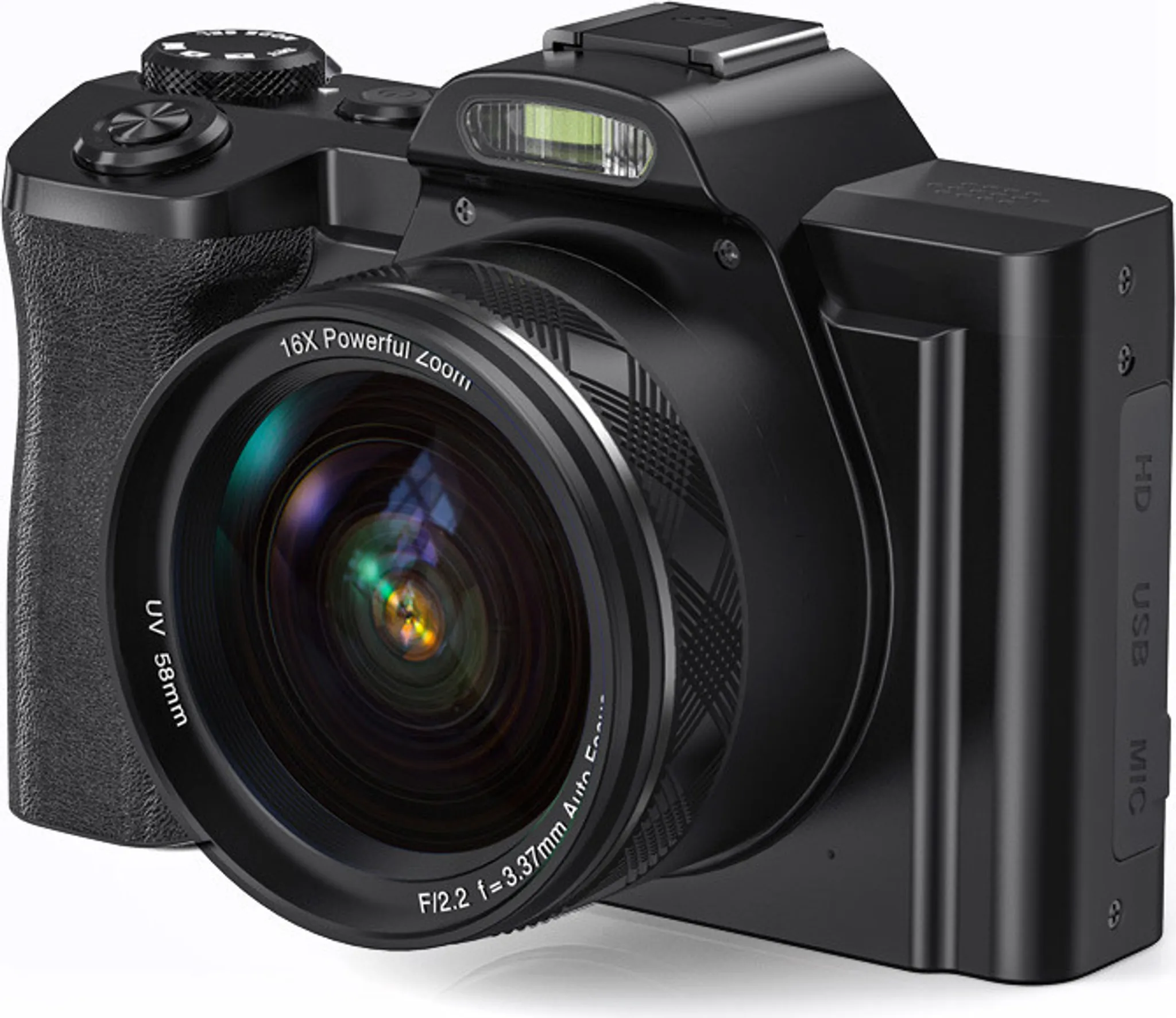 KEALBAUS Fotocamera Digitale CCD 4K Videocamera Flash Digitale 64MP con Touch Screen Zoom Digitale 16X Telecamera di Visione Notturna IR