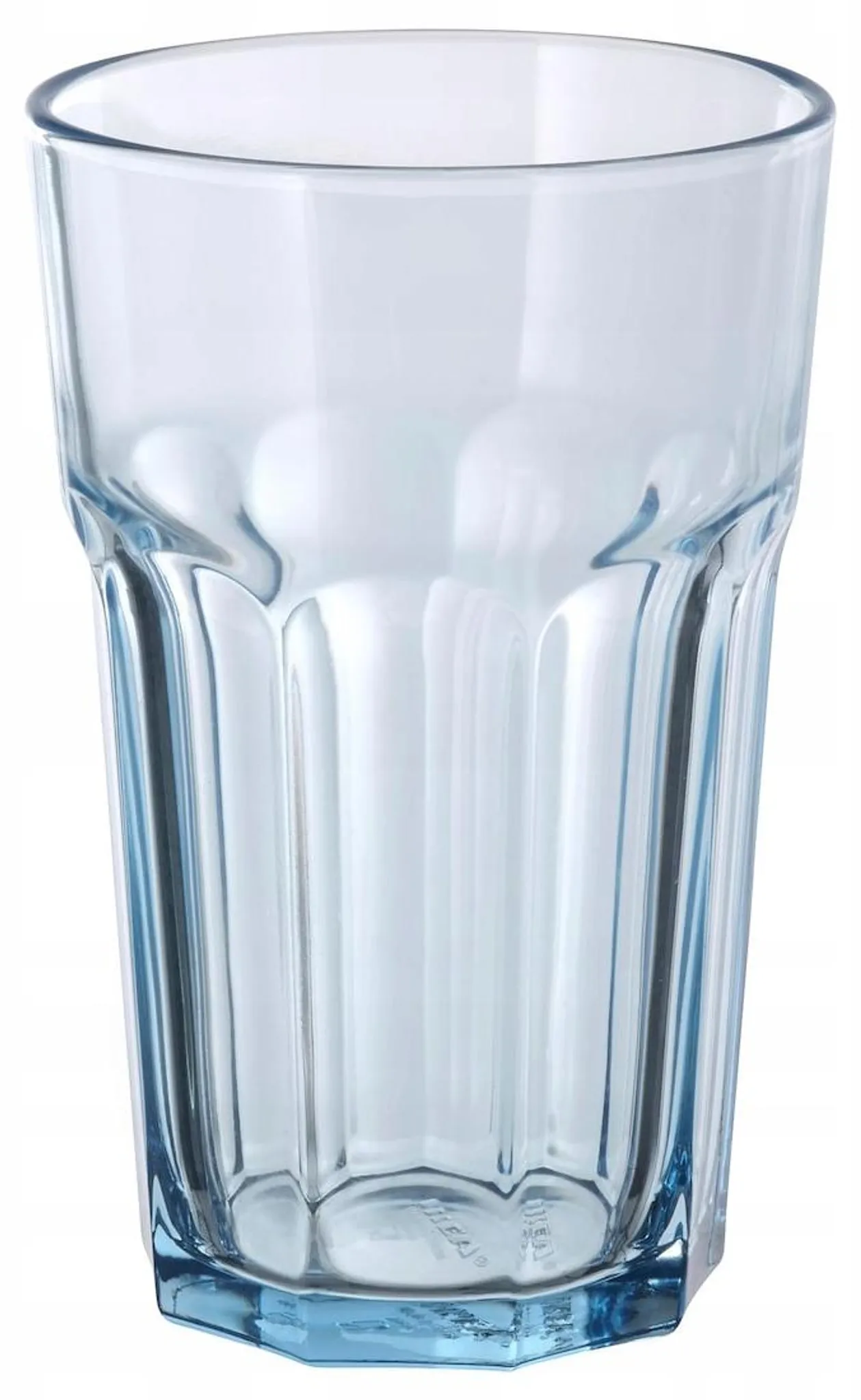 IKEA POKAL Trinkglas 350 ml blau gehärtetes Glas