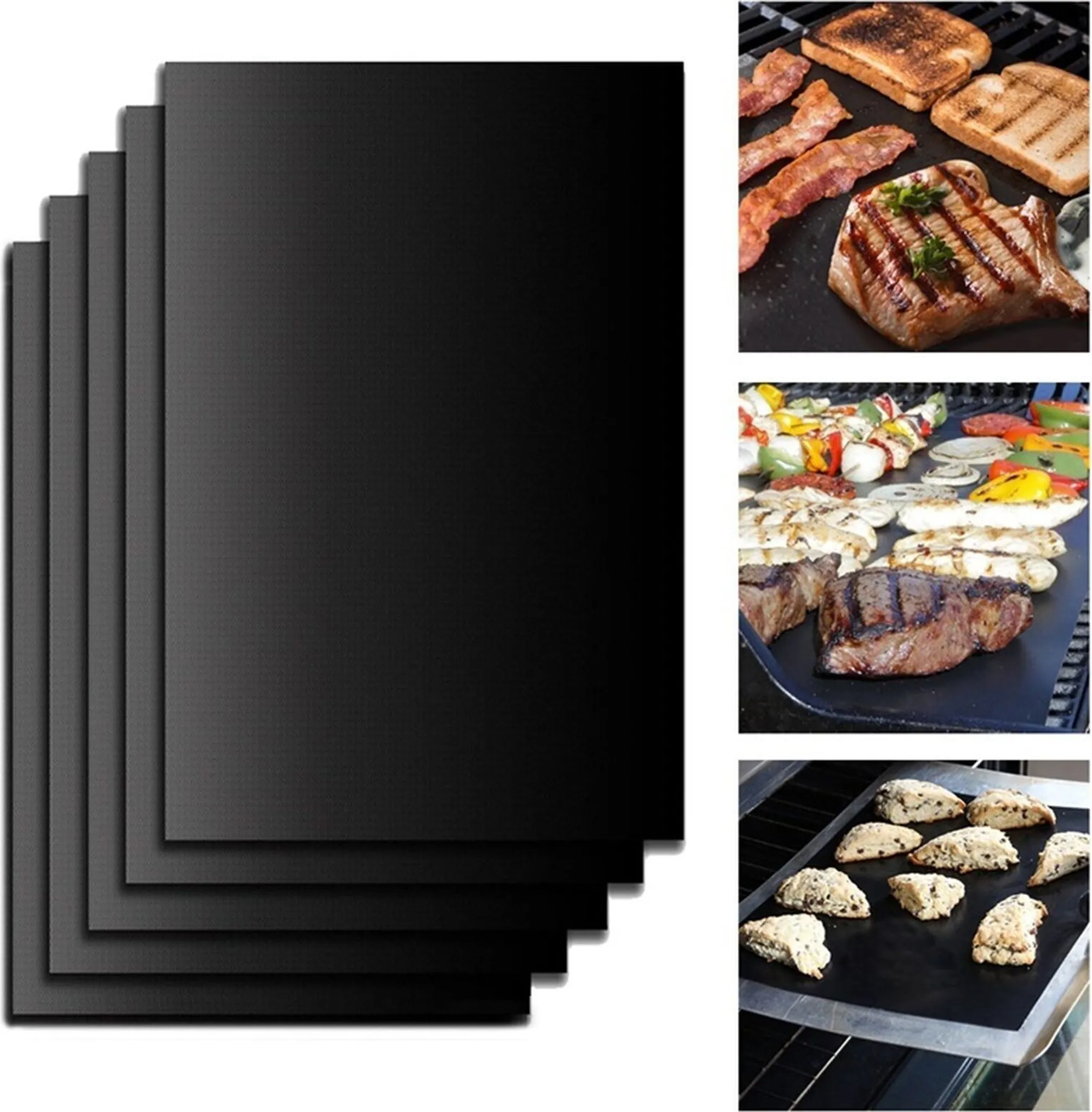 ImnBest Tappetino Ignifugo, Resistente Al Calore Per Barbecue All'aperto, Protegge Il Tavolo Preparatorio E Il Tavolo Da Barbecue All'aperto, Tappetino Protettivo Dal Calore (60 X 40 Cm - 9