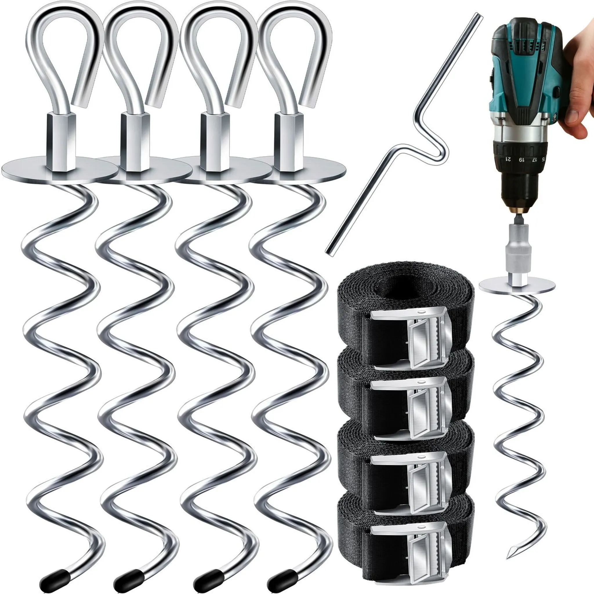 Kabelklemmen, Kabel-Clips, Rund, 6 Mm, 100 Stück