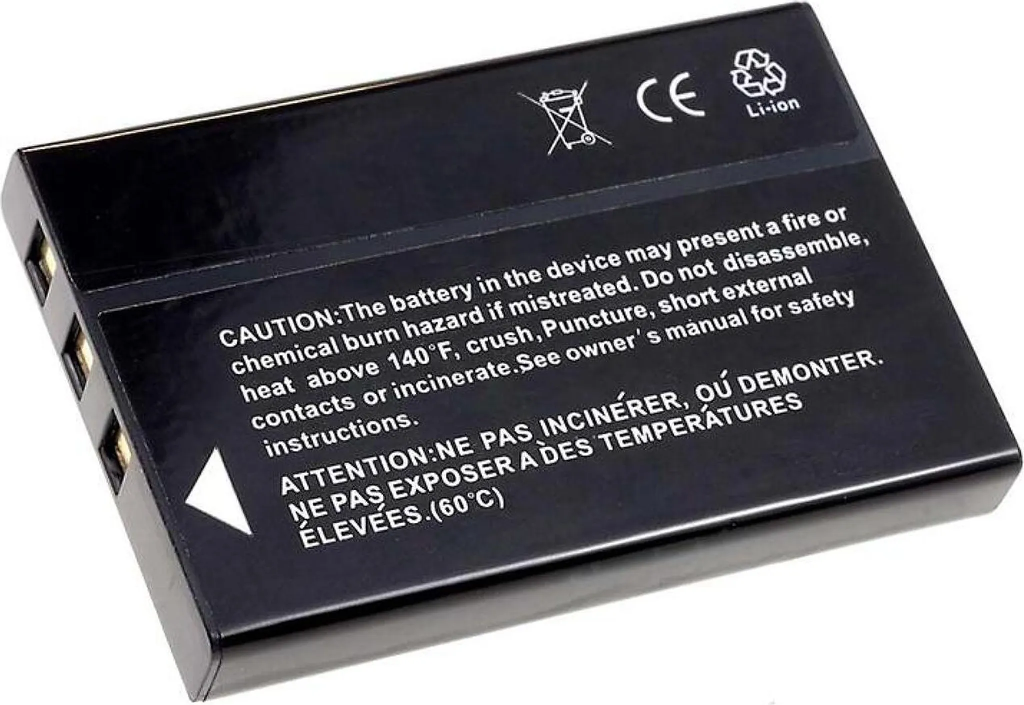Akku Für Jenoptik Jendigital JD8.0z3SL Digitalkamera - 3,7V, 600mAh Li-Ion, Grau