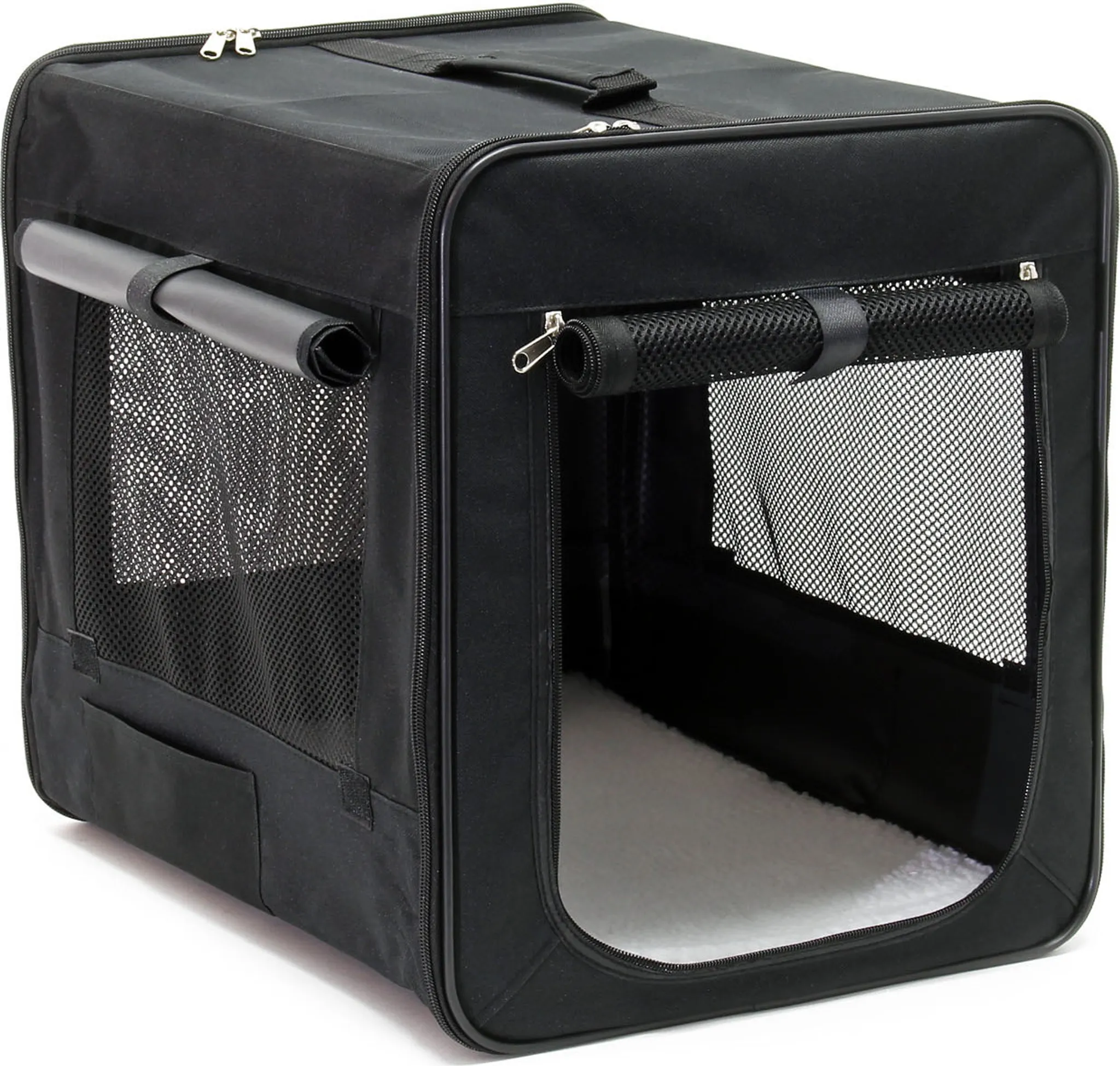 Fudajo Caisse de transport noire pliable pour animaux