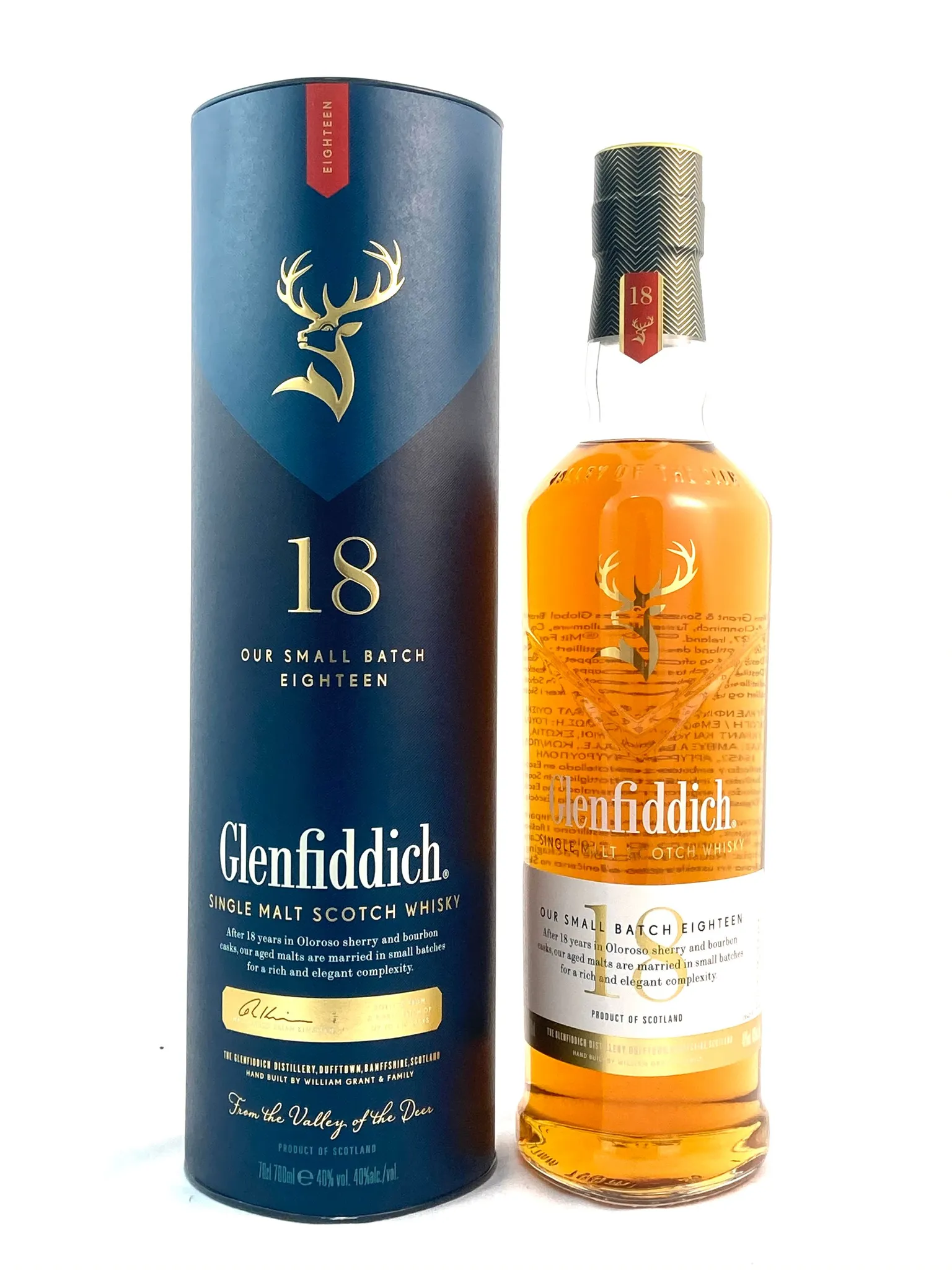 Glenfiddich 18 Jahre Speyside 40 Malt alc. Whisky Scotch Single 0,7l