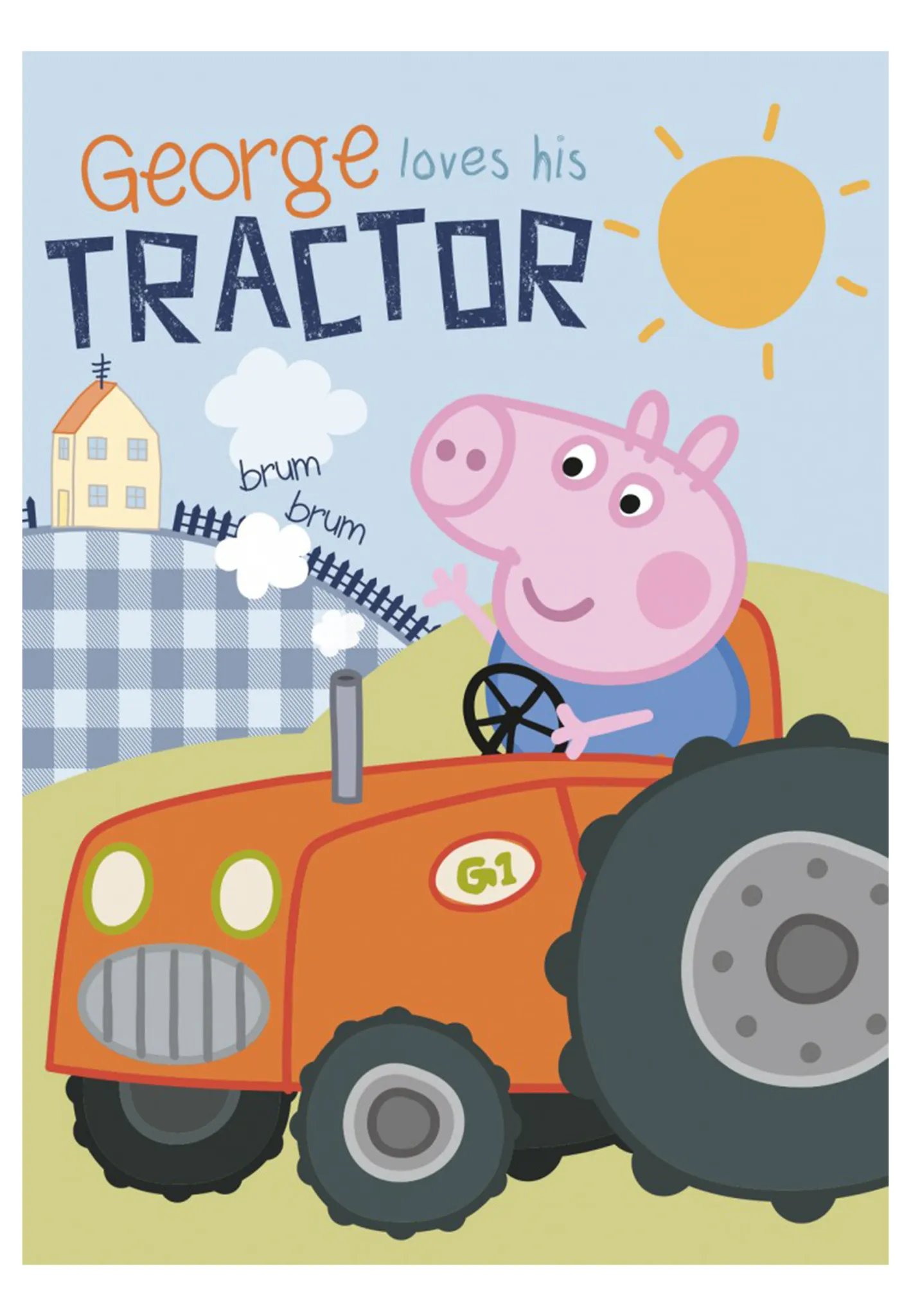 Peppa Pig Wutz - Traktor - Kuschelige Decke