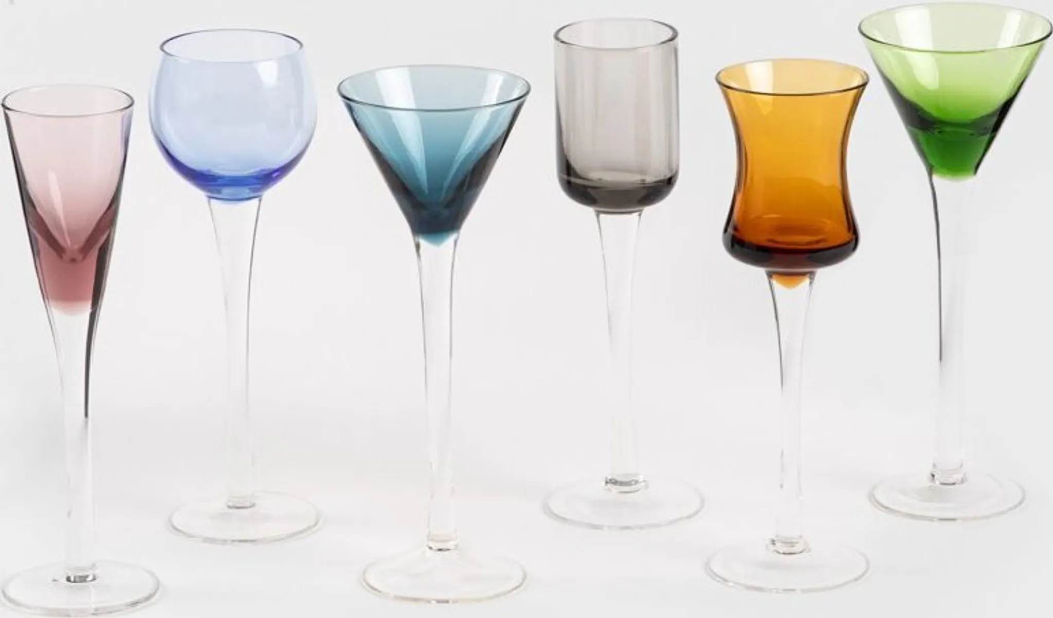 Shotgläser Set 6-teilig – Bunt, 25 Ml, Aus Glas, Für Schnaps, Tequila, Wodka, Spülmaschinenfest