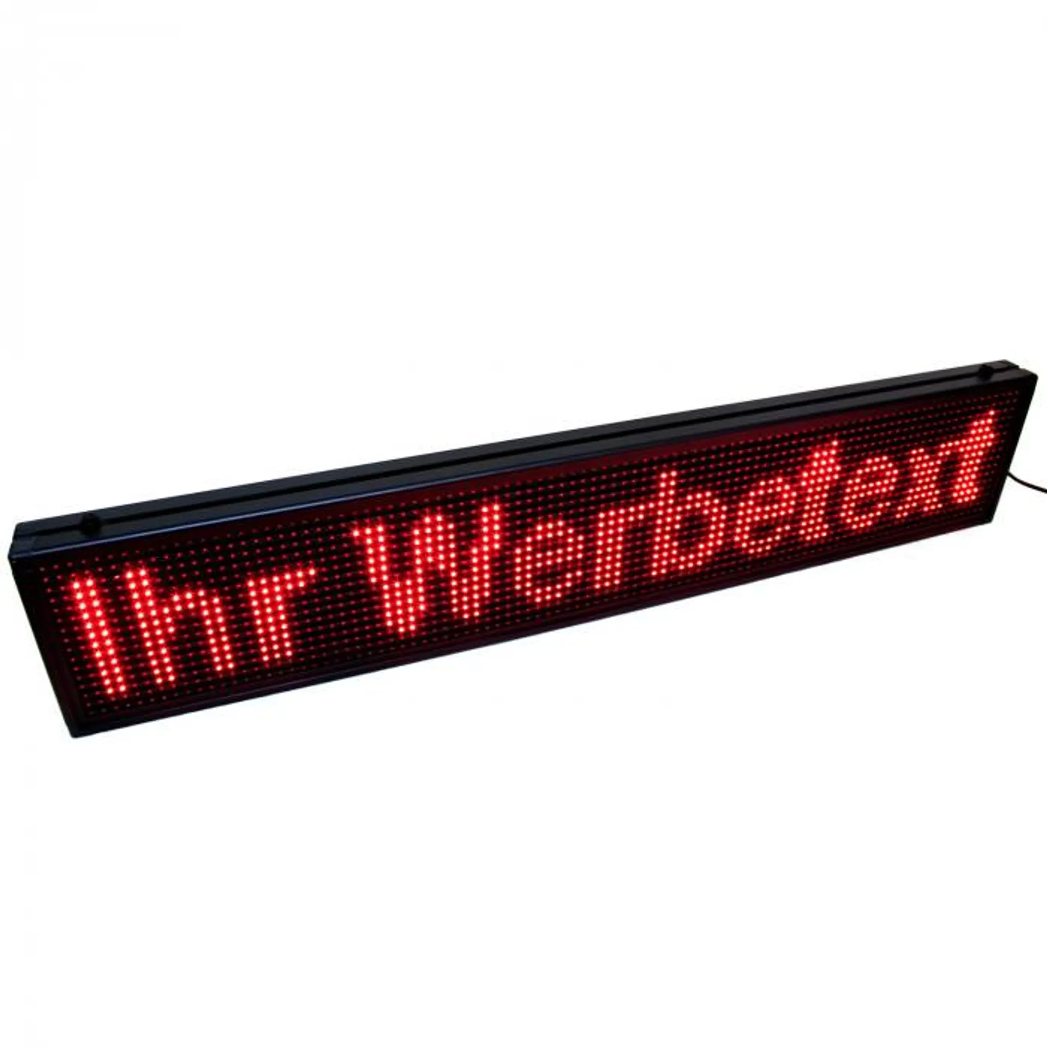 USB LED-Schild Laufschrift weiß 12 x 48 Pixel I LED-Fashion Berlin