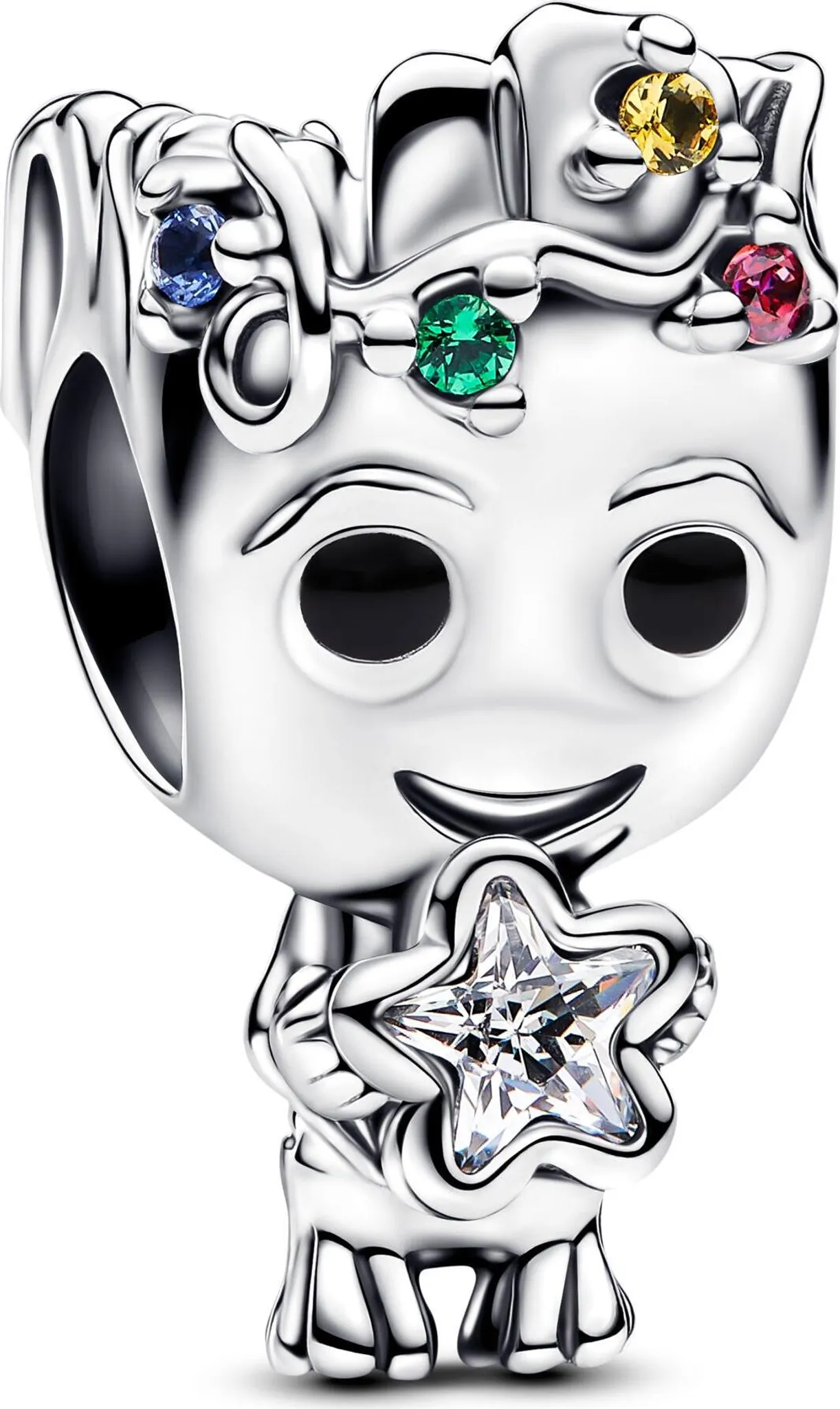 Pandora Srebrny emaliowany wisiorek z mieszanym kamieniem