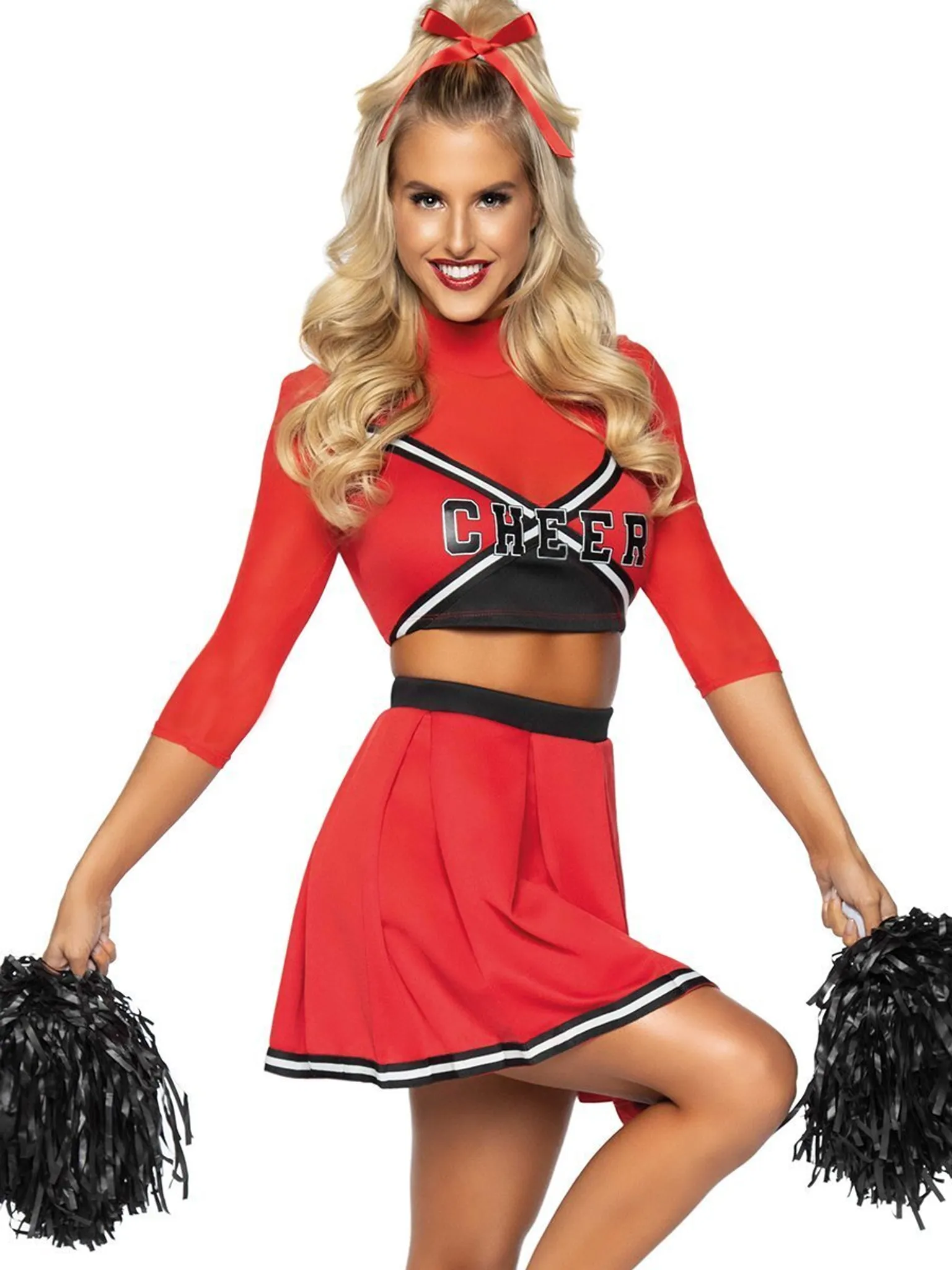 Cheerleader-Kostüm Für Mädchen In USA-Farben – Sportlich & Knielang Für Fasching & Kindergeburtstage
