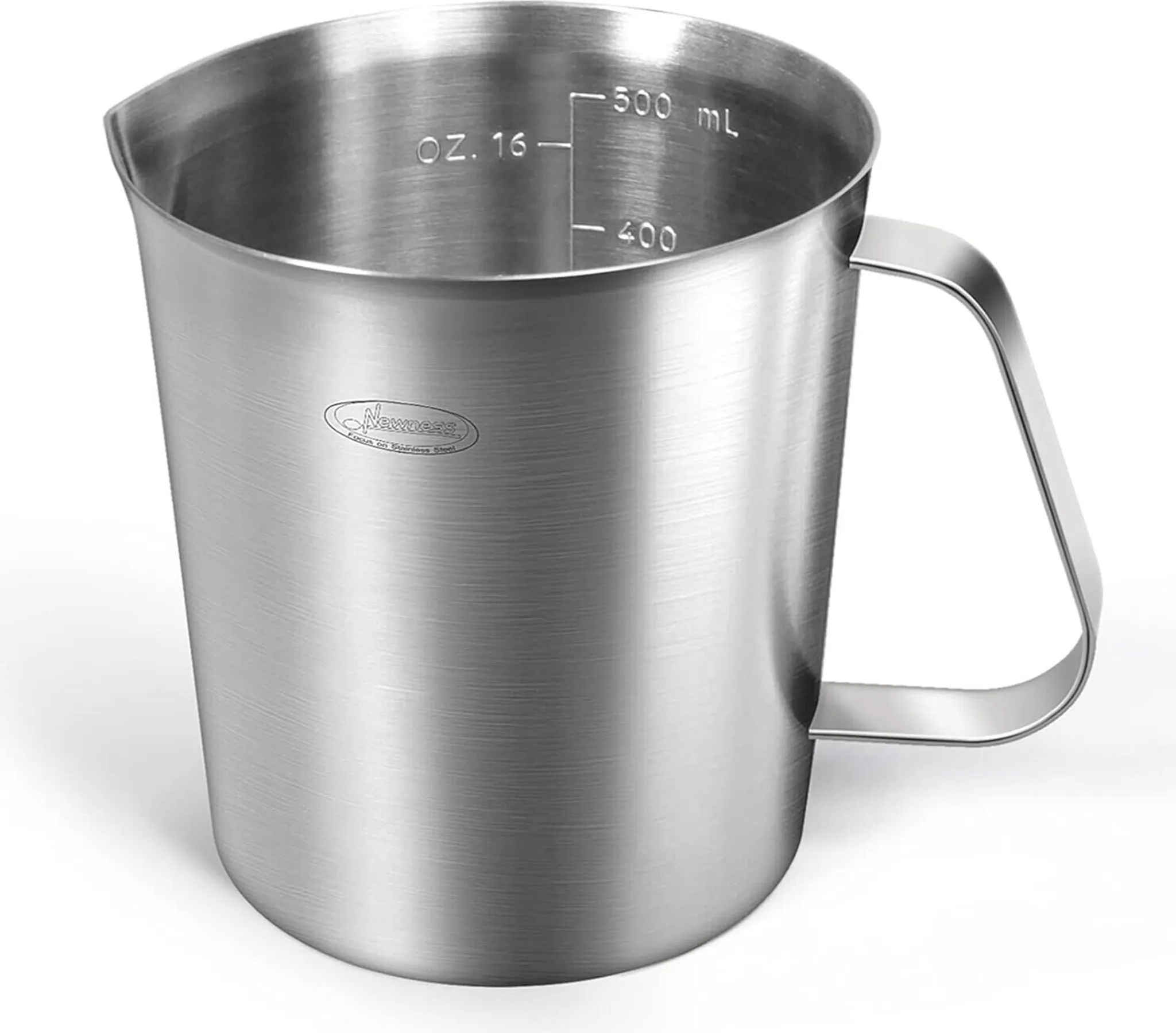QWORK Edelstahl-Messbecher-Set – 7-teilig, Stapelbar, Mit Griff