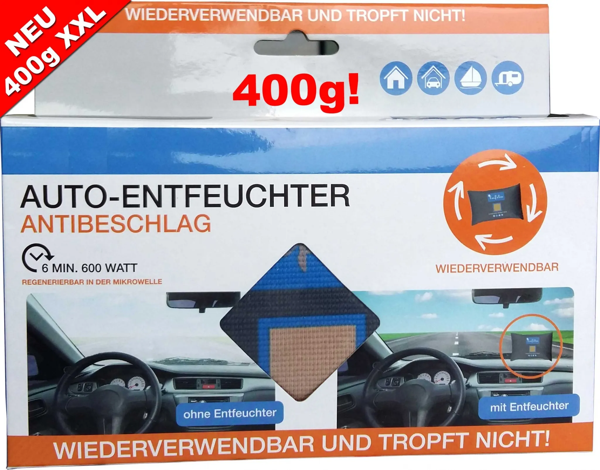Luft- und Autoentfeuchter, wiederverwendbar, 1 kg - Ihr Elektronik-Versand  in der Schweiz