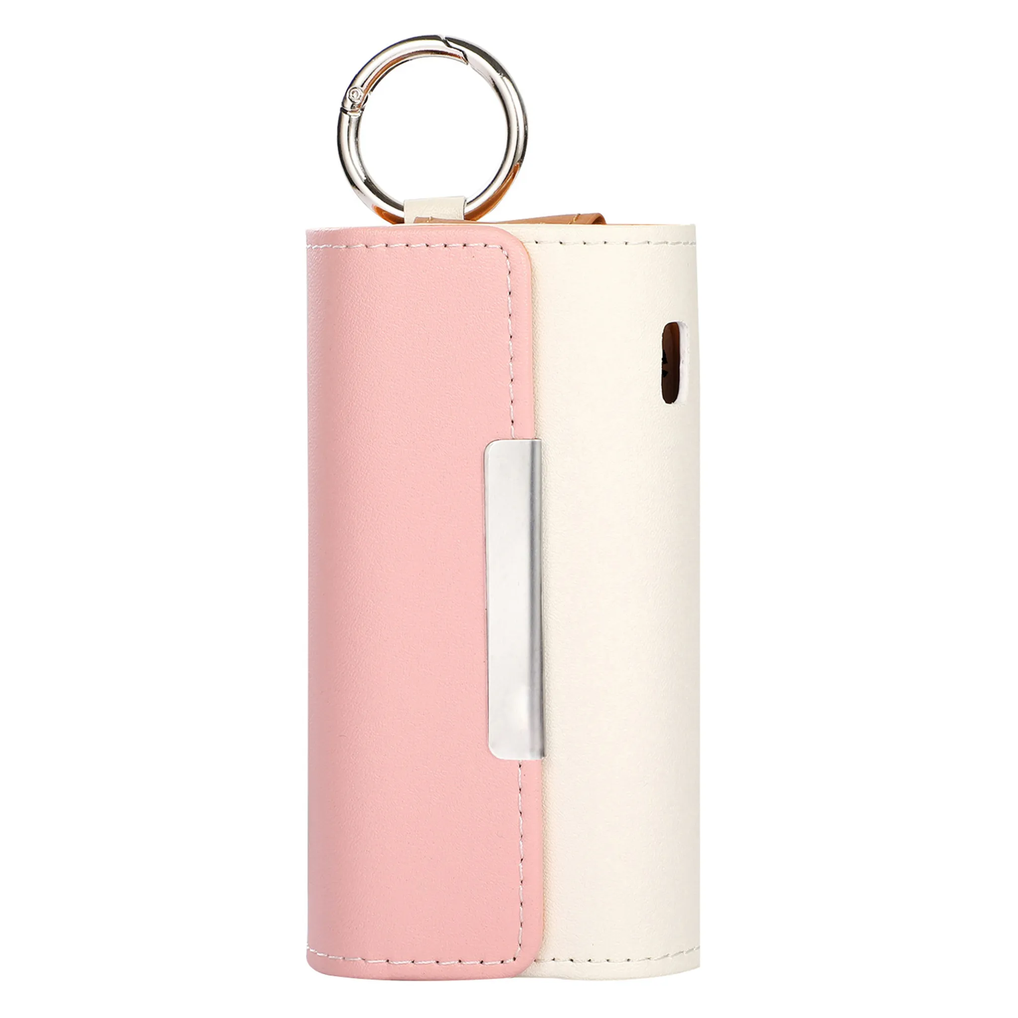 Für IQOS ILUMA ONE Aufbewahrungstasche aus Leder mit Litchi-Muster für  elektronische Zigaretten (Rosa)