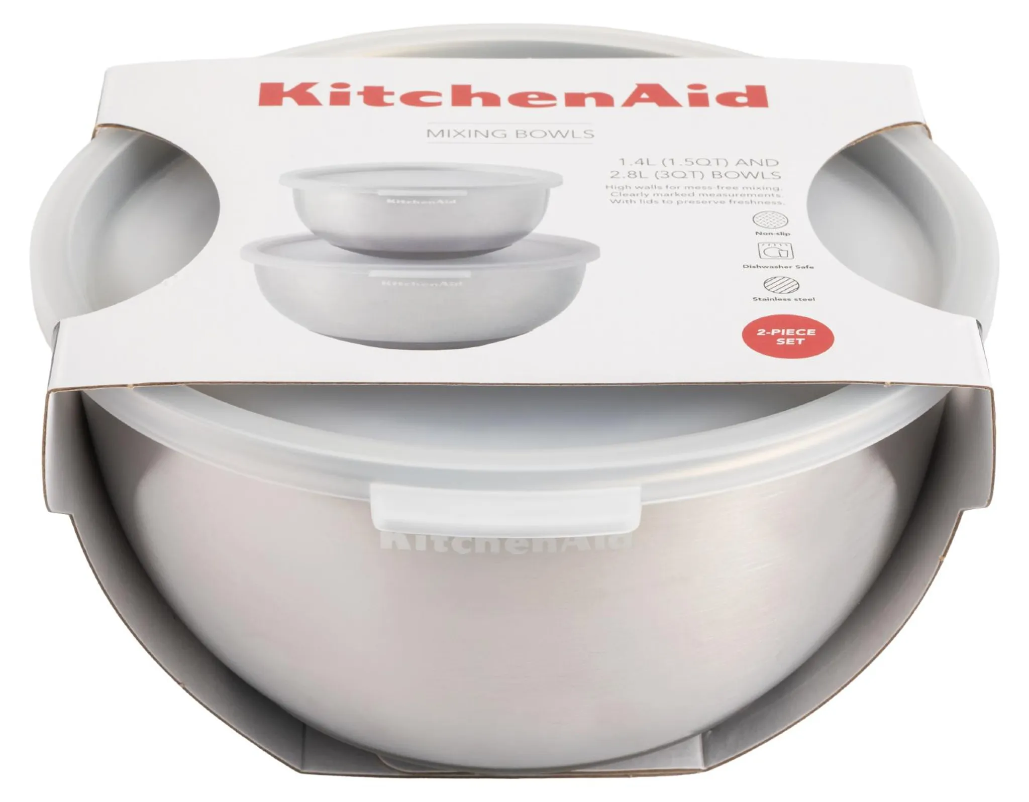 KitchenAid KMS212OSSSA 2er-Set Rührschüsseln Edelstahl