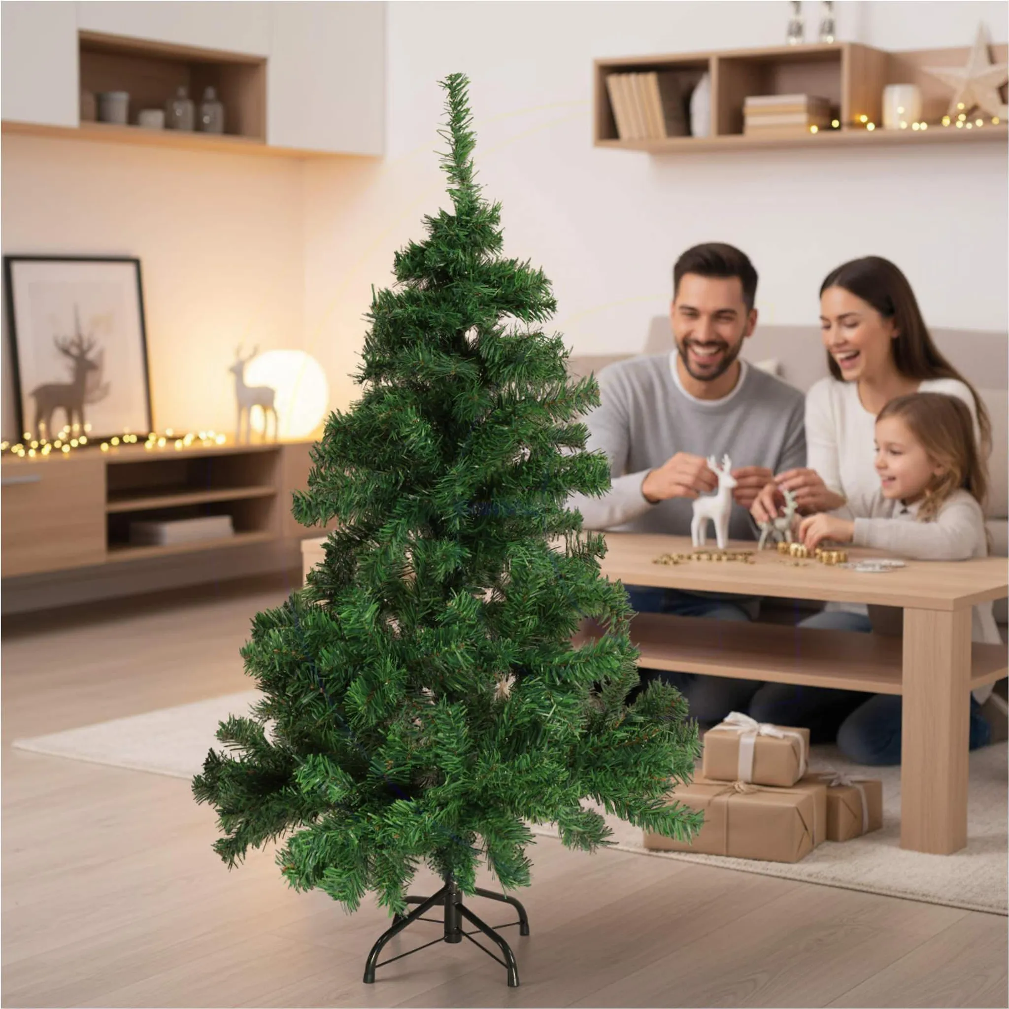 Knstlicher Weihnachtsbaum Tannenbaum Kunststoff 1,2m