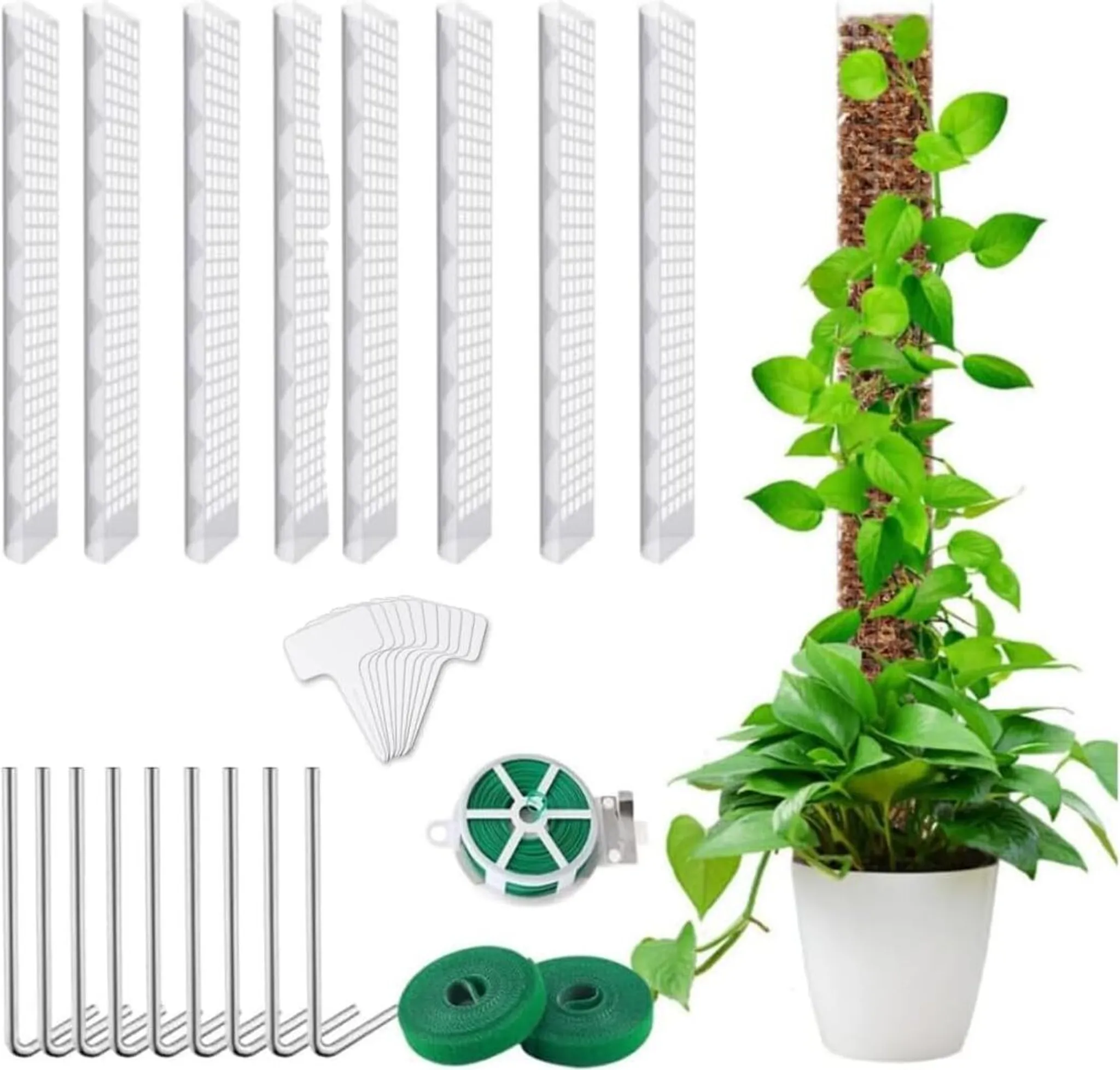 Supporto Per Piante Rampicanti - 6 Pezzi Con 20 Clip, Impilabile, Per Interni E Giardino - Foto 8