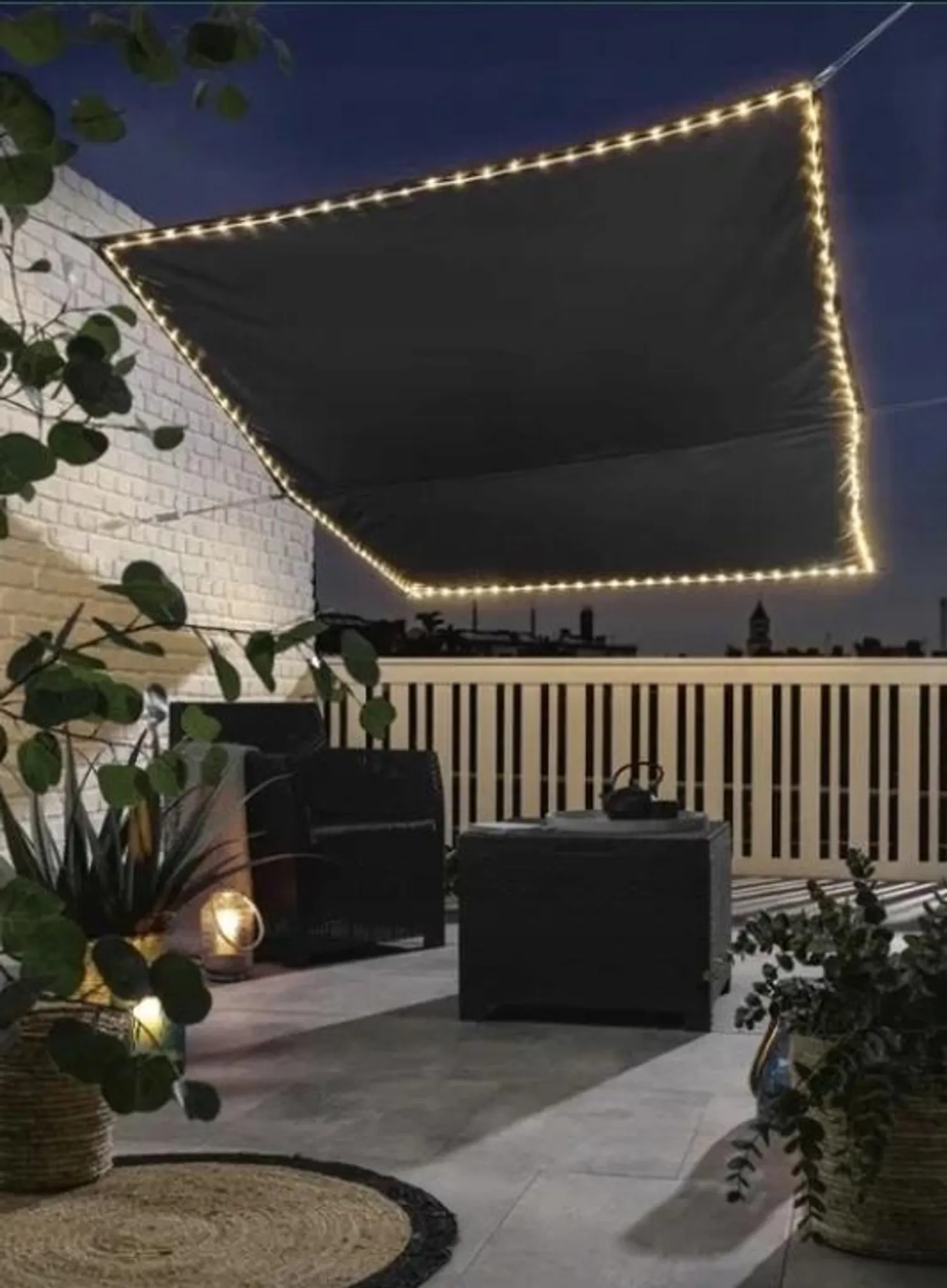 LIVARNO home Sonnensegel, mit LED-Beleuchtung, 300 x 200 cm