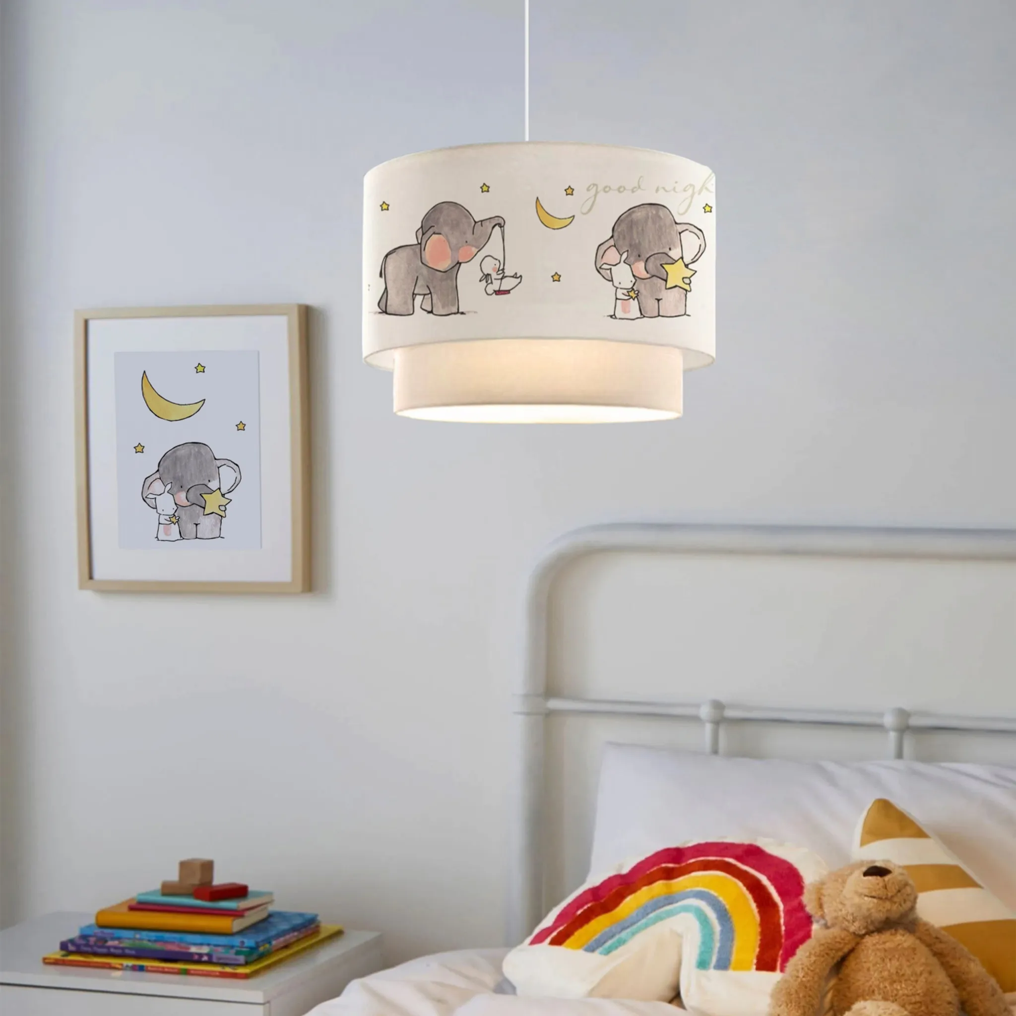 Kinderlampe 'Lurgan' 1 x E27 Elefanten-Motiv