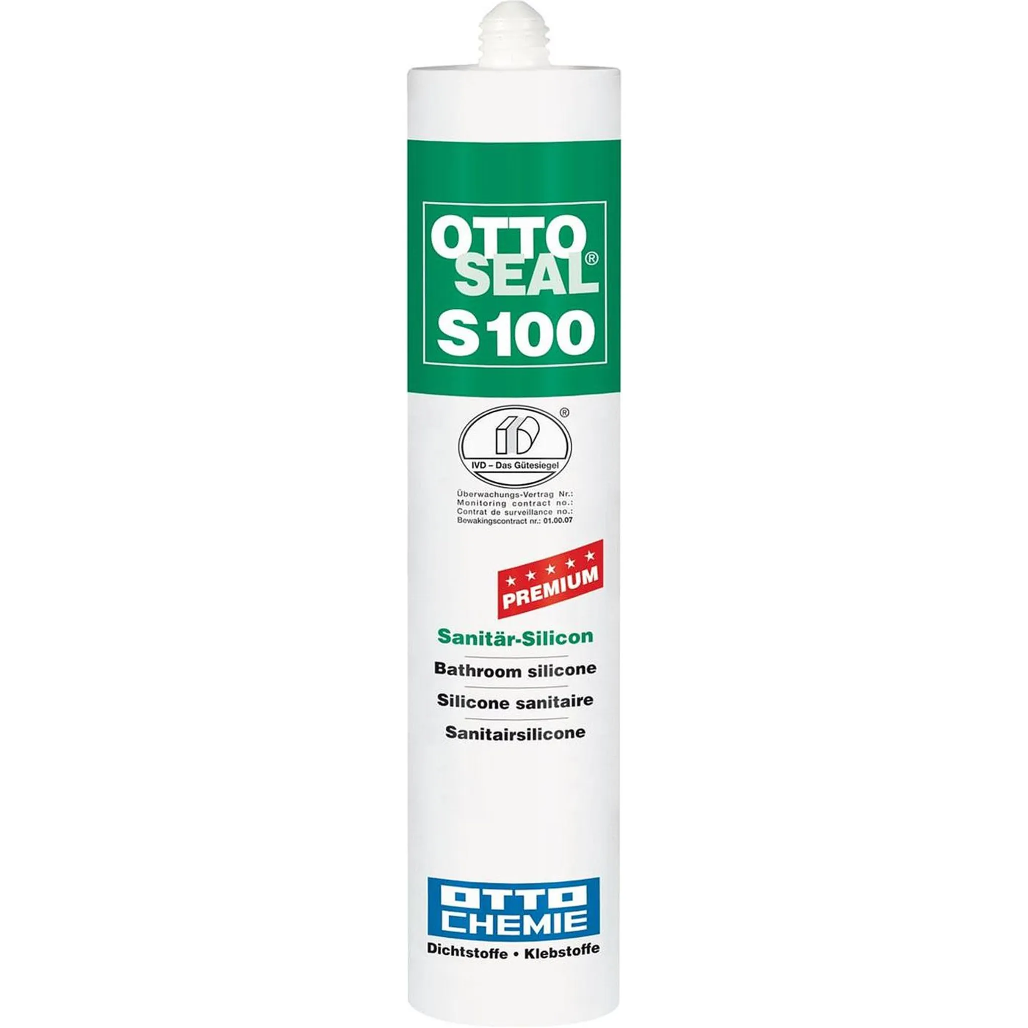 Ottoseal Premium Sanitär Silicon S 100 Farbe C 01 weiß 300ml