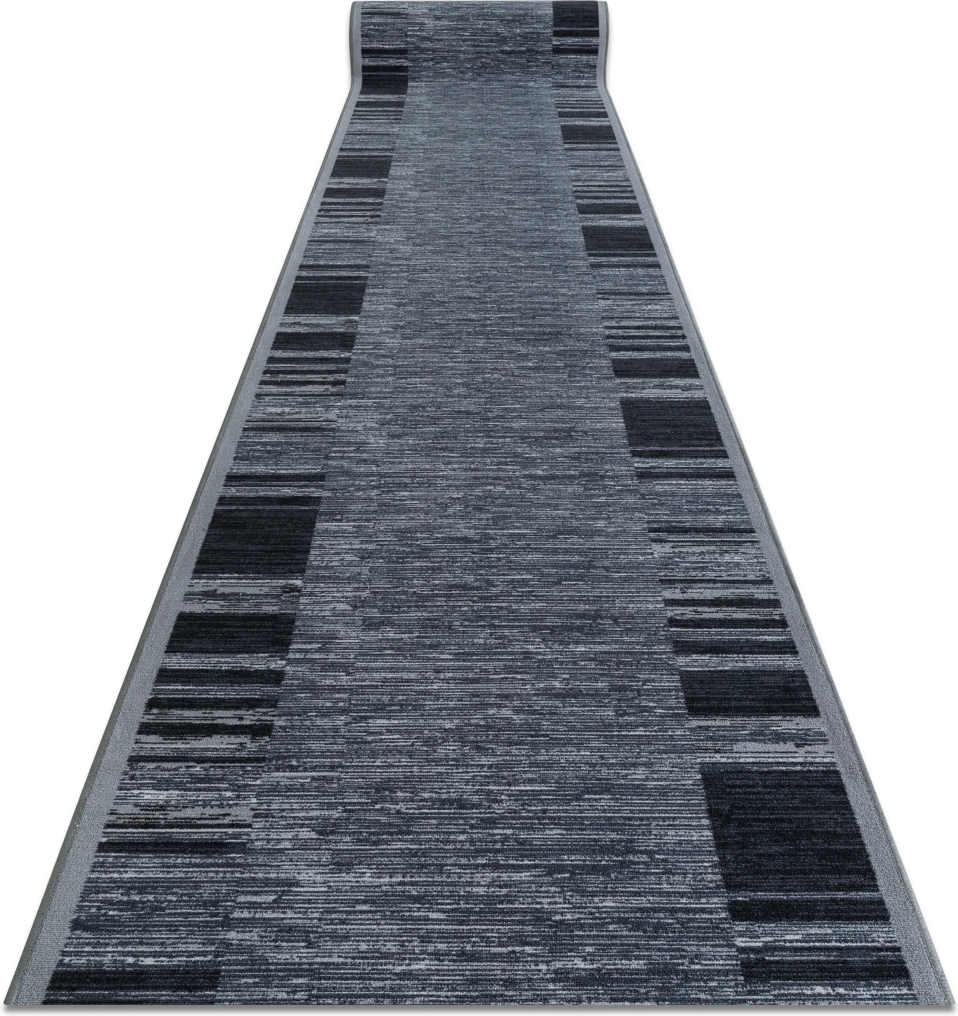 Grauer Innenläufer 90x150 Cm – Rutschfeste & Saugfähige Fußmatte Für Küche, Flur, Waschküche – Auch Zuschneidbar