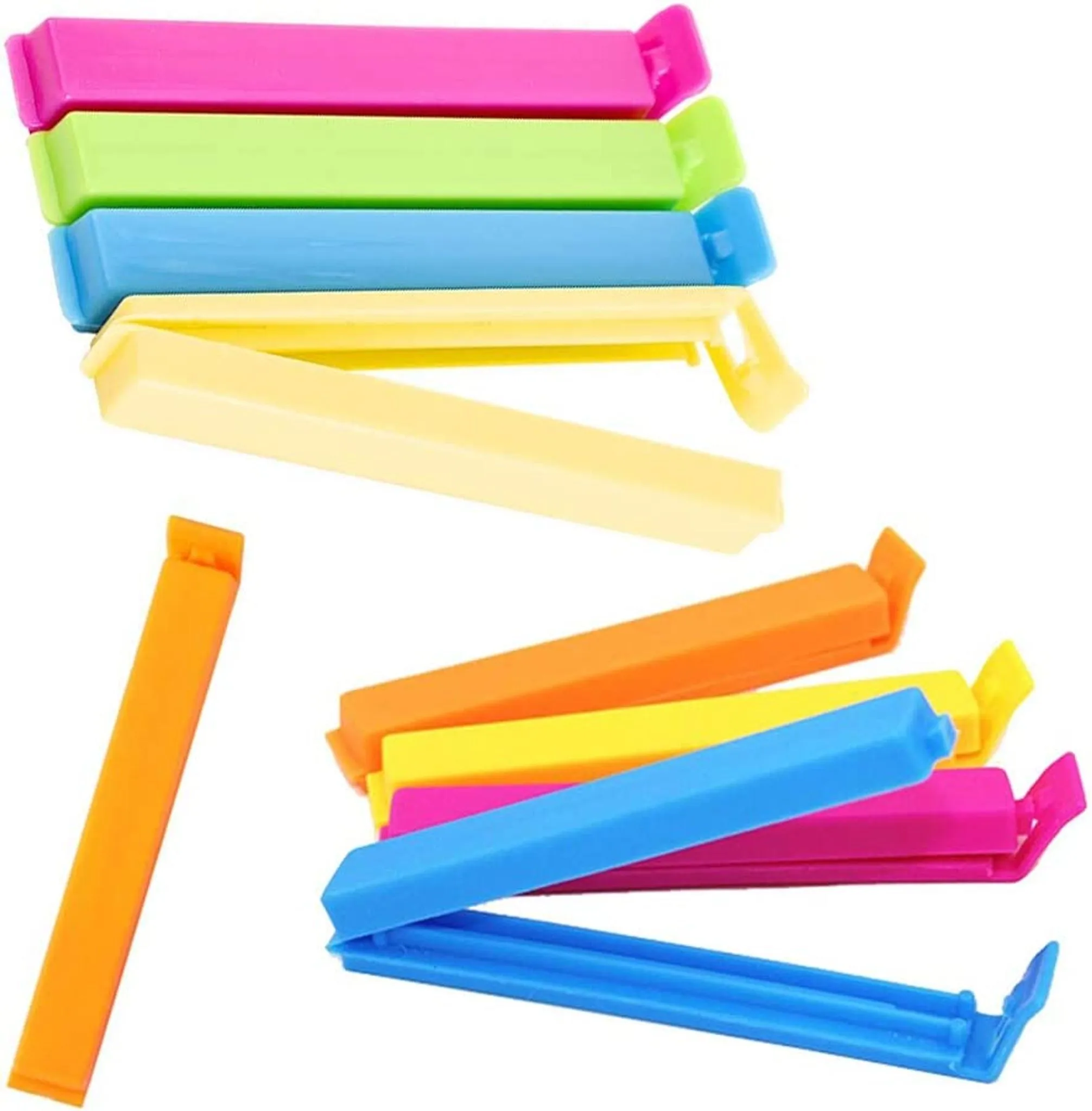 Produktbild von 50 Tütenclips – 25x 6 Cm & 25x 11 Cm, Wiederverwendbare Verschlussclips Aus PP Für Lebensmittel