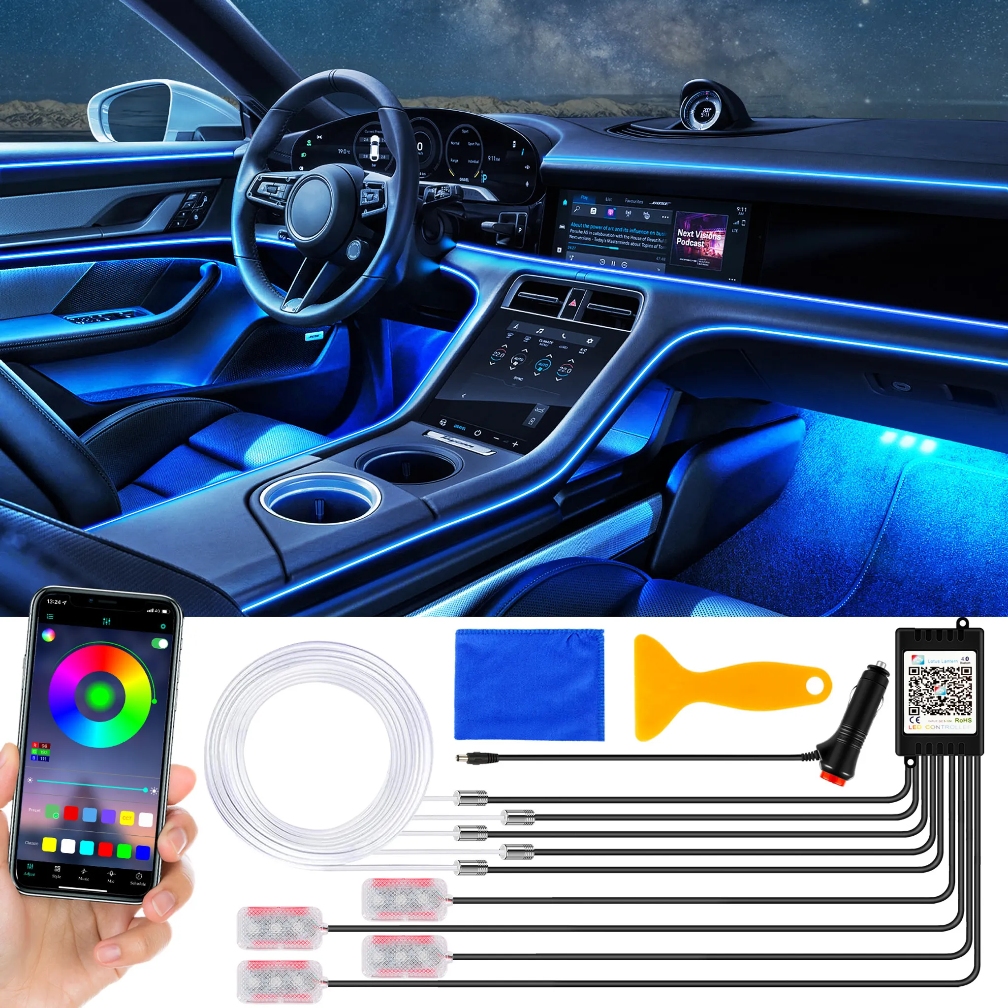 Allume-cigare Lumineux Vert 12V Pour Voiture - Universel - Neuf, éclairage Ambiance Auto