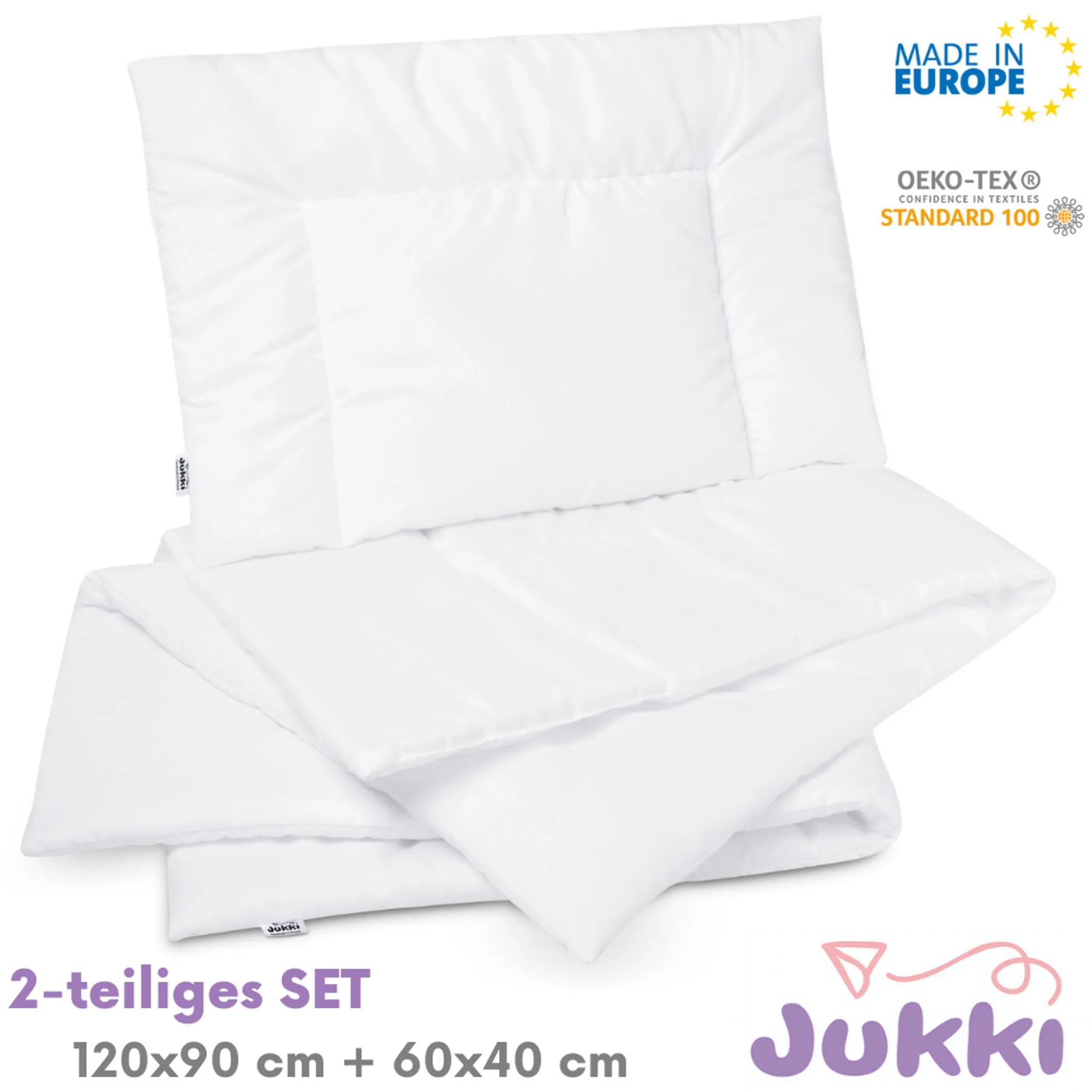 JUKKI® Kinderbettdecke SET Bettdecke 90x120