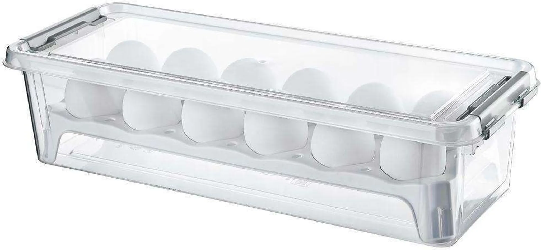 Set 2 Contenitori Porta Snack Con 8 Scomparti – 32x24,5x9 Cm, Impilabili, Con Coperchi A Scatto, Per Frigorifero E Dispensa